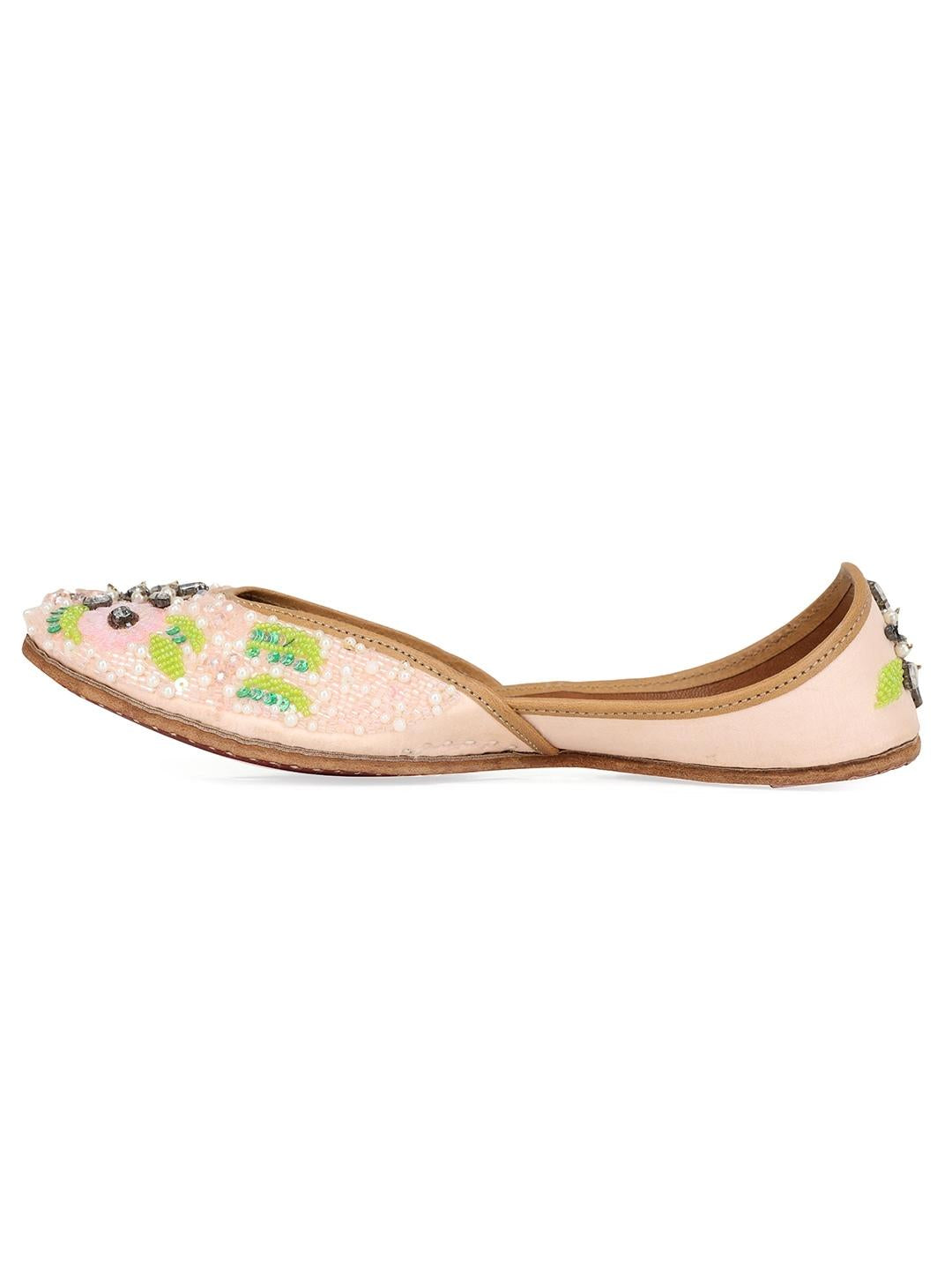 NR By Nidhi Rathi Women Square Toe Embellished Ethnic Mojaris