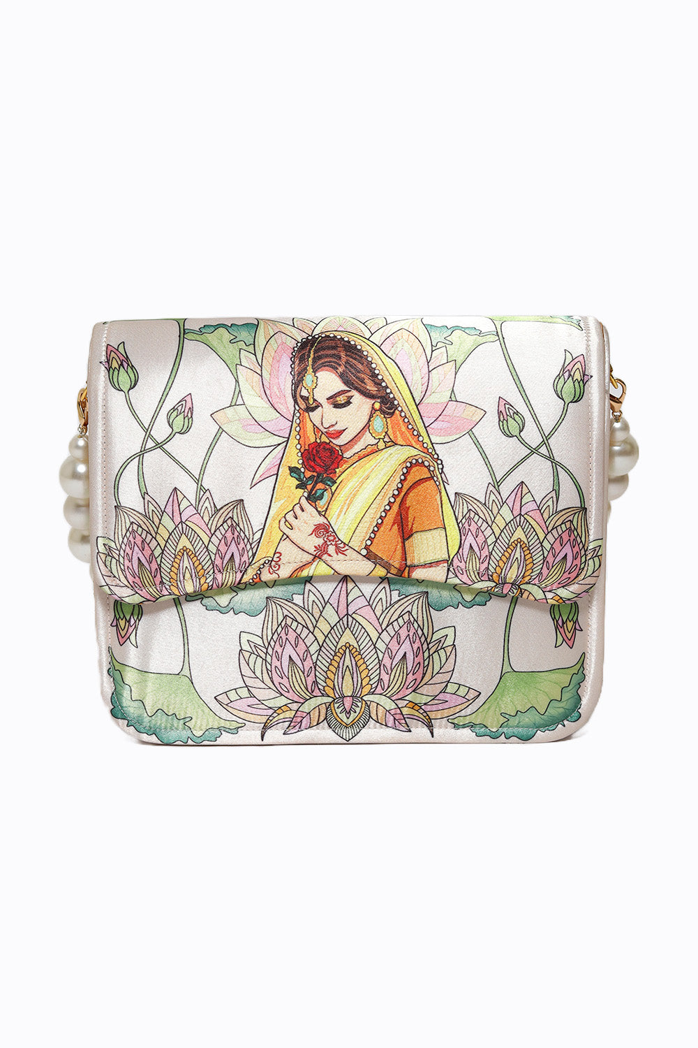 NR By Nidhi Rathi Printed Foldover Clutch