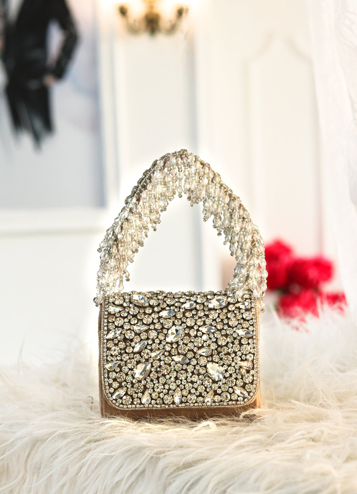 Embellished Tasselled Purse Clutch