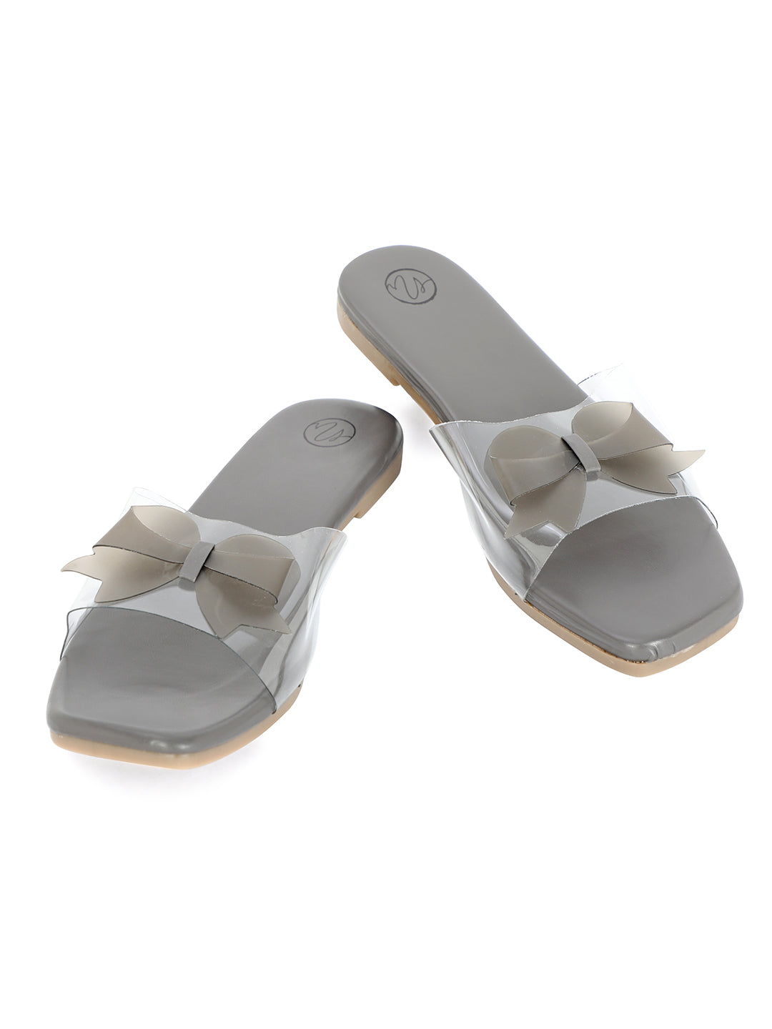 Grey Bow Slides