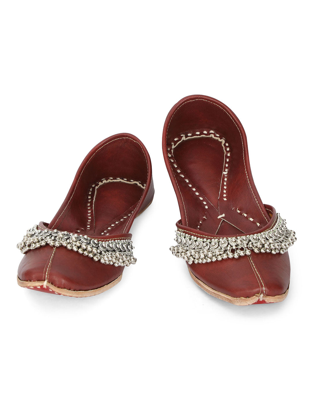 Ghunghroo Embellished Leather Mojaris