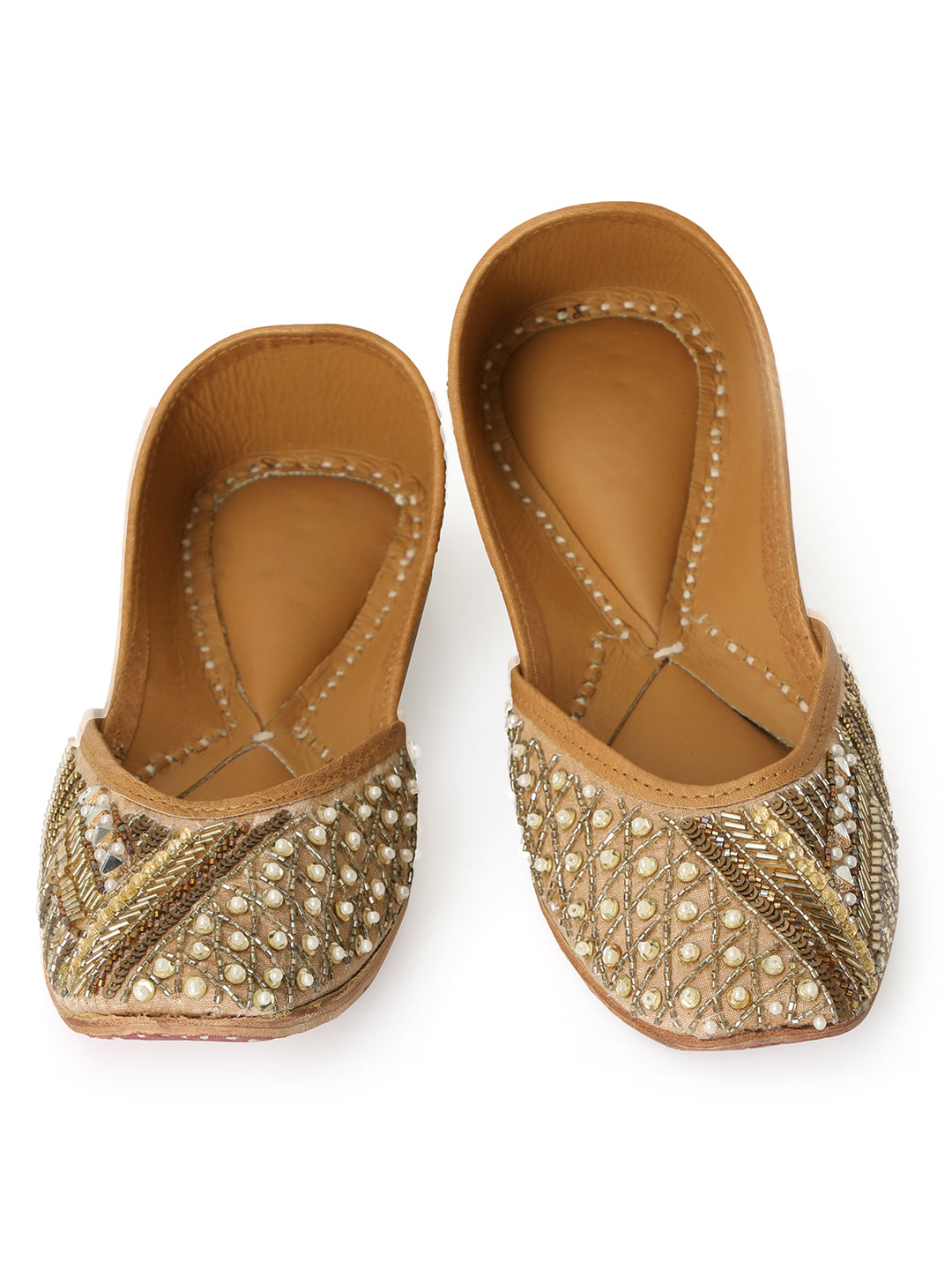 NR By Nidhi Rathi Embellished Square Toe Ethnic Mojaris