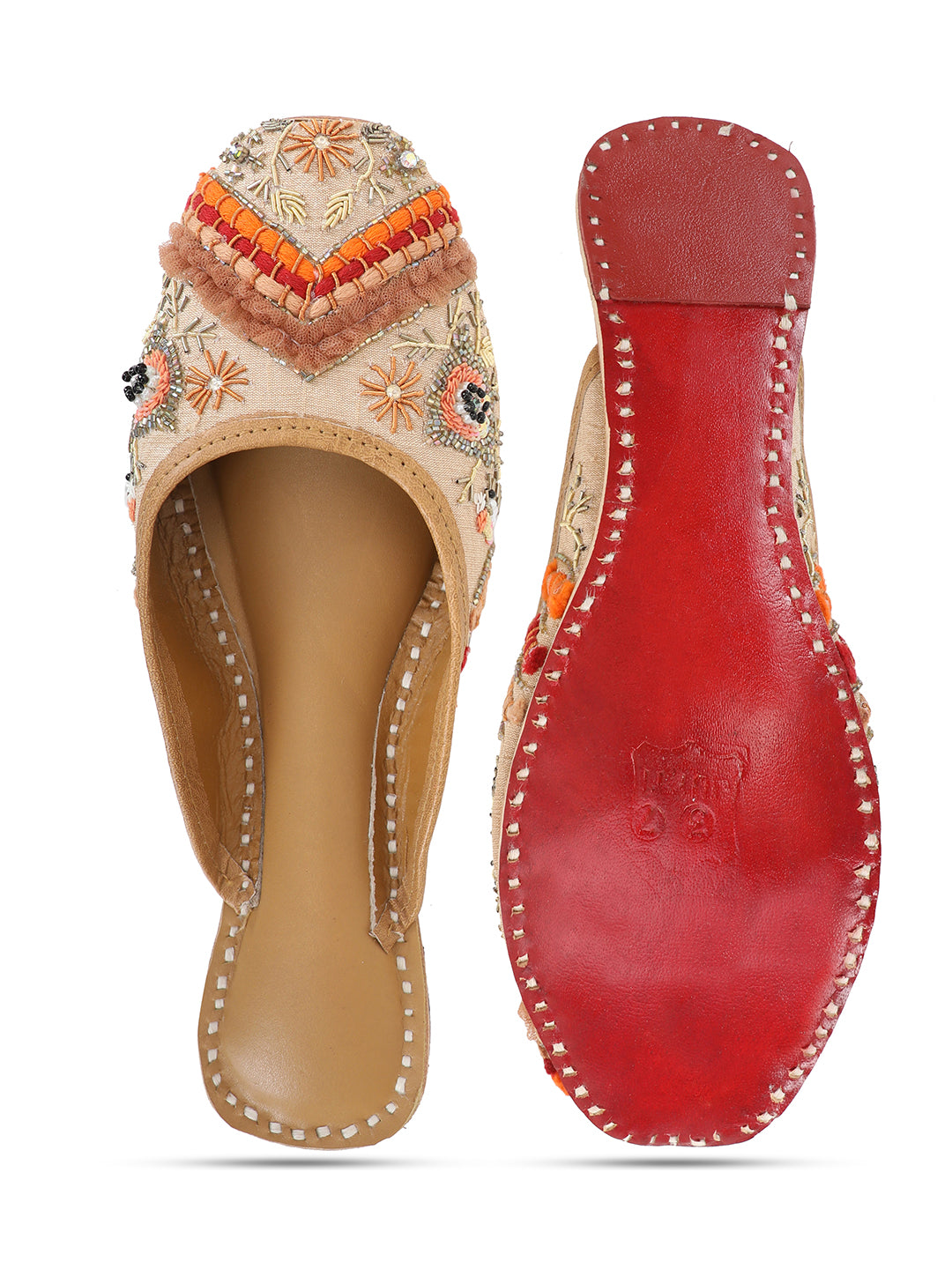 NR By Nidhi Rathi Embellished Ethnic Mules