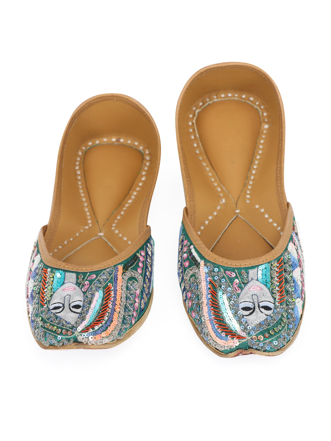 NR By Nidhi Rathi Embellished Square Toe Ethnic Mojaris