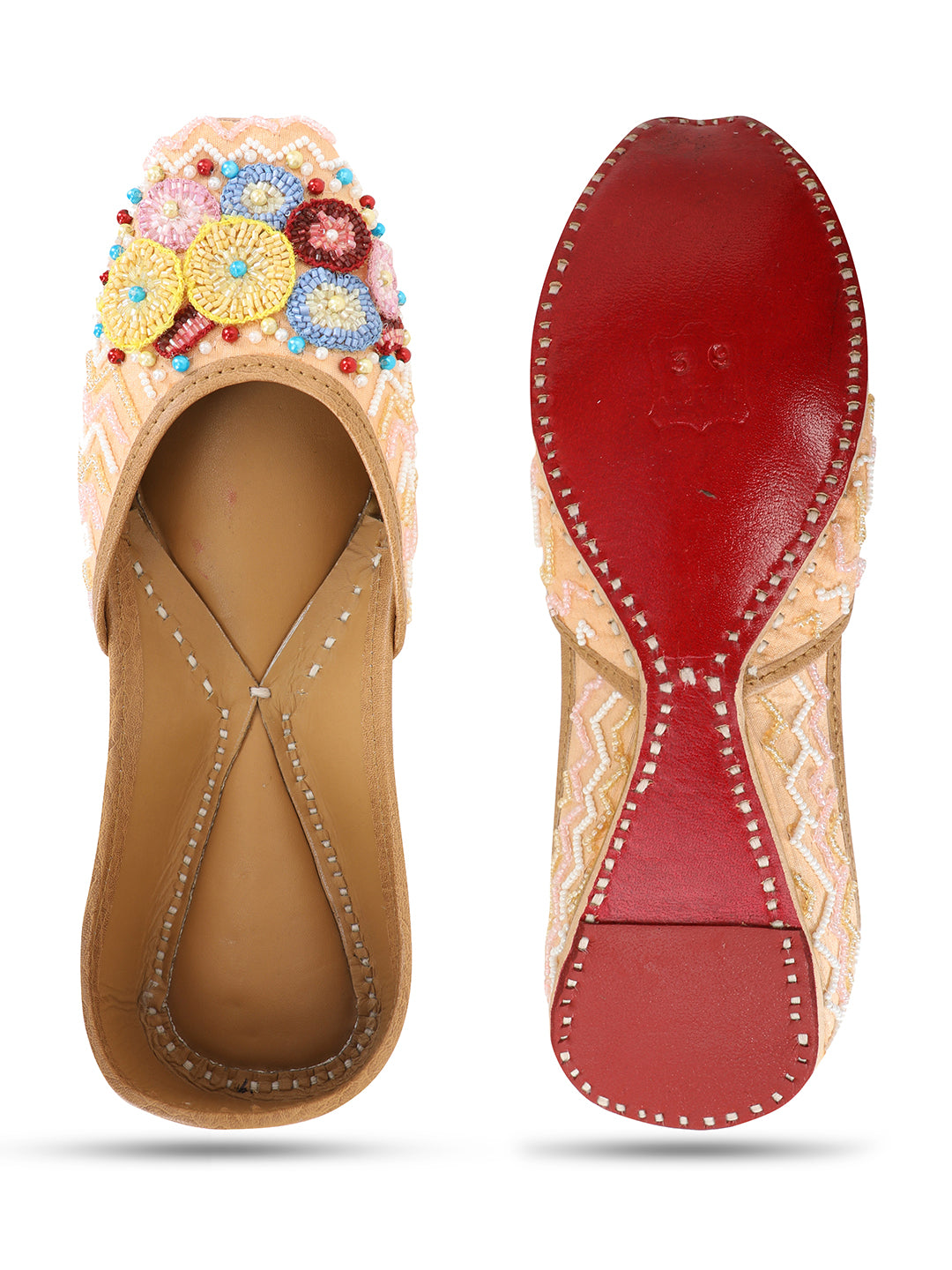 NR By Nidhi Rathi Embellished Square Toe Ethnic Mojaris