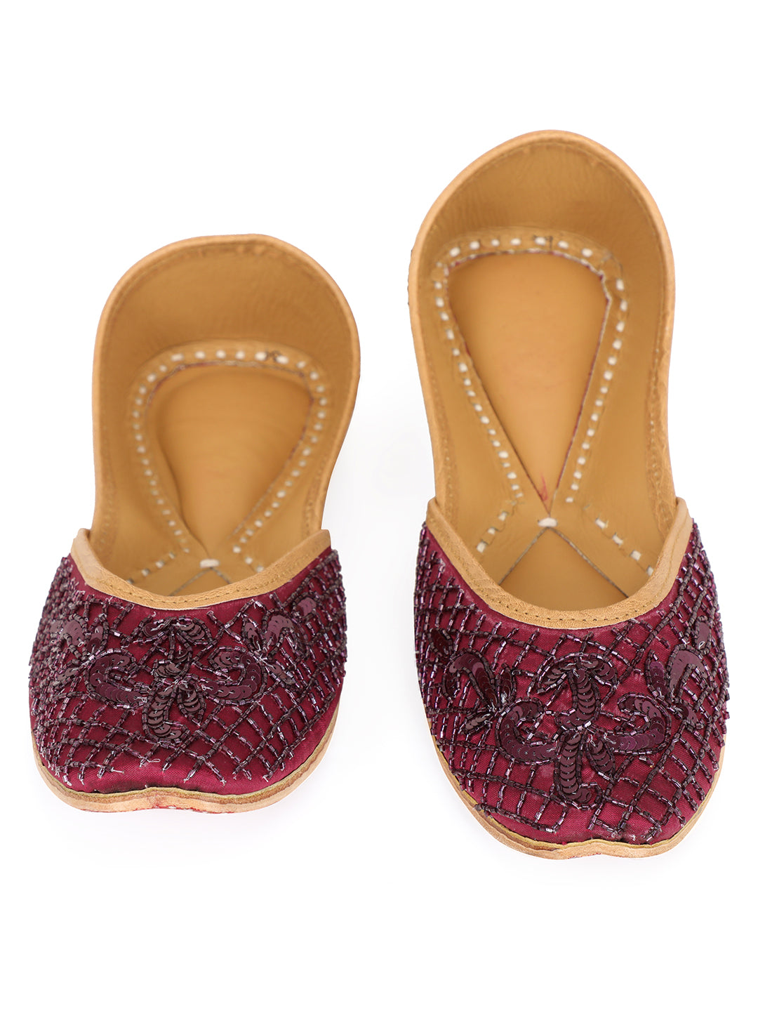 NR By Nidhi Rathi Embellished Square Toe Ethnic Mojaris