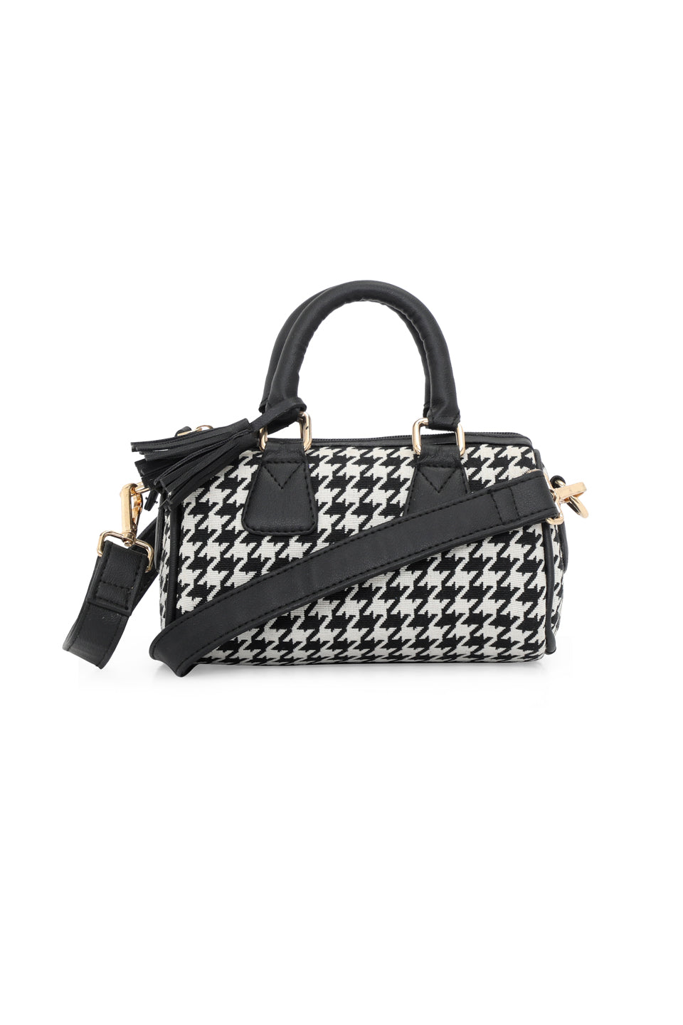 Women Jacquard Weave Mini Duffle Bag