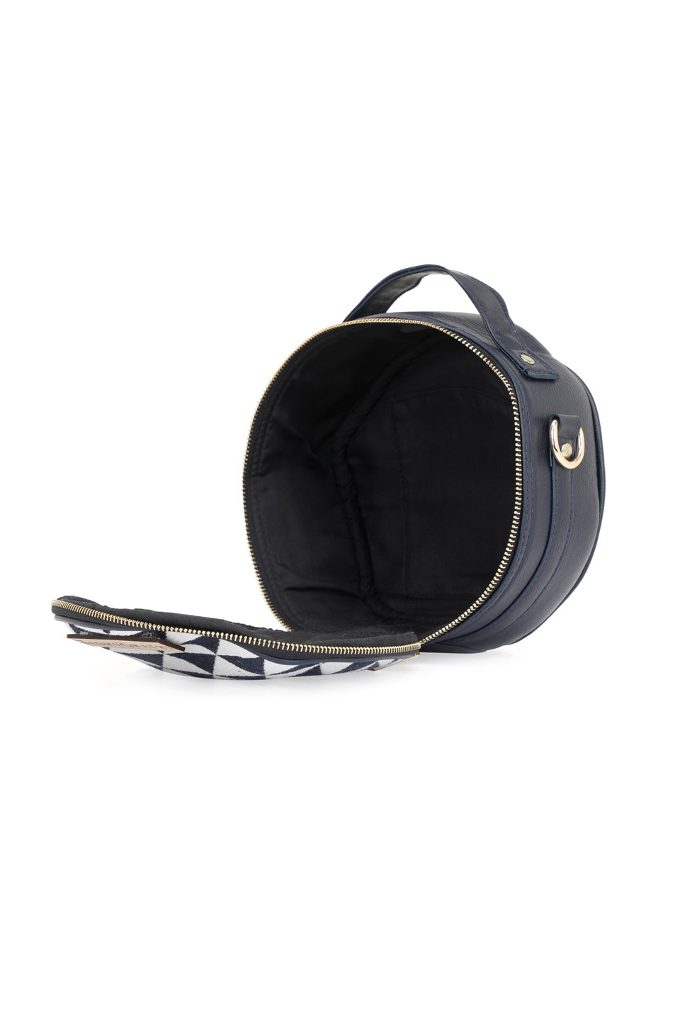 Women Jacquard Weave Mini Round Handbag