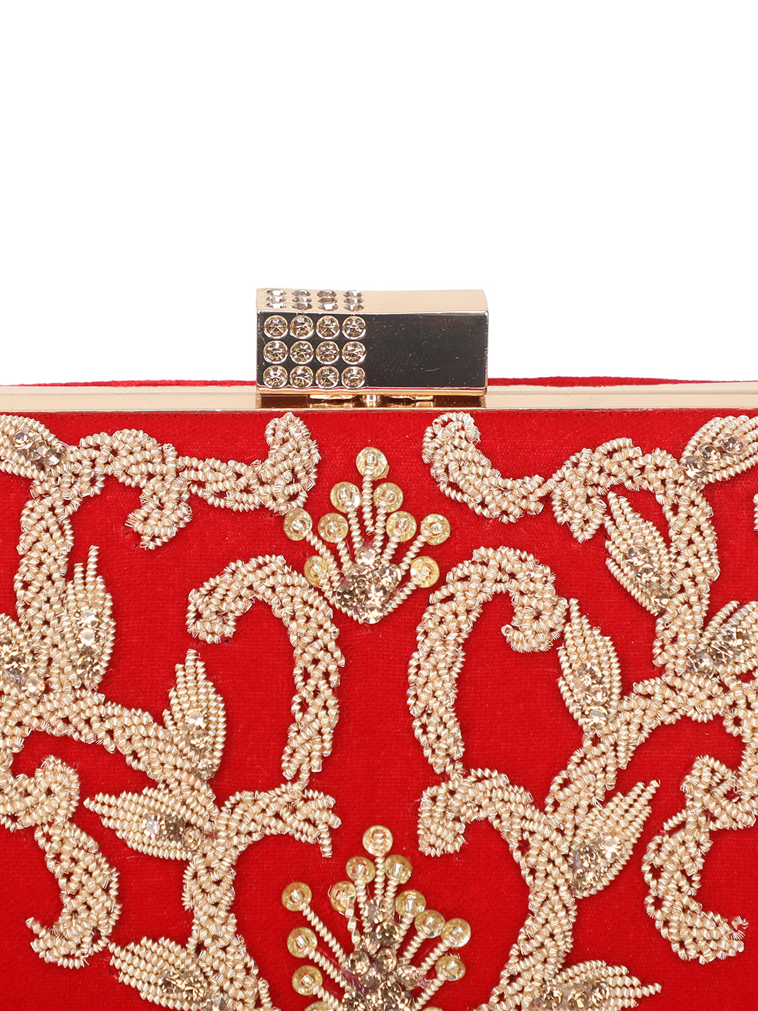 NR By Nidhi Rathi Ethnic Motifs Embroidered Box Clutch