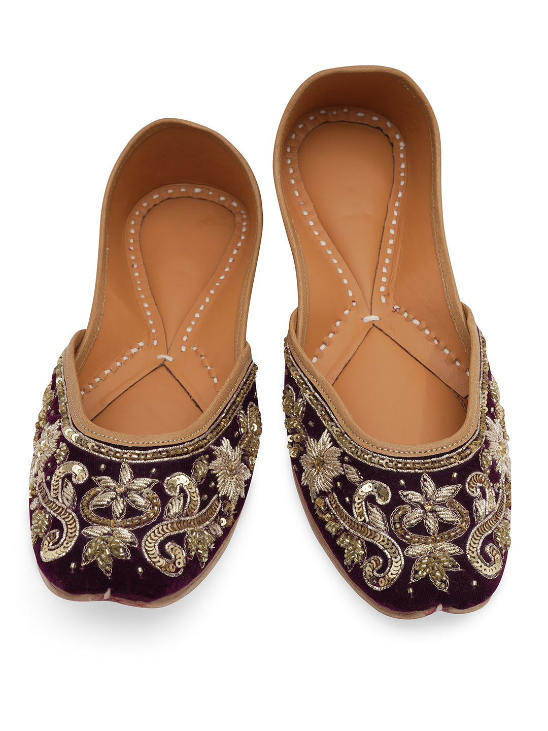 NR By Nidhi Rathi Women embroidered Mojaris Flats