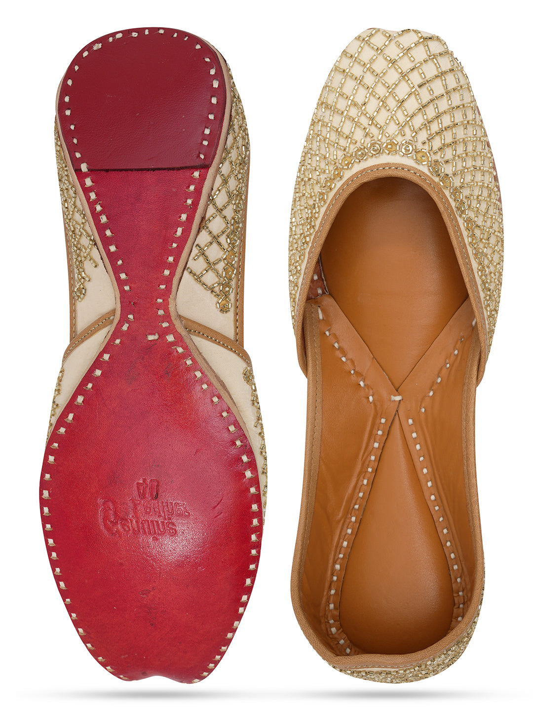 NR By Nidhi Rathi Women embroidered Mojaris Flats