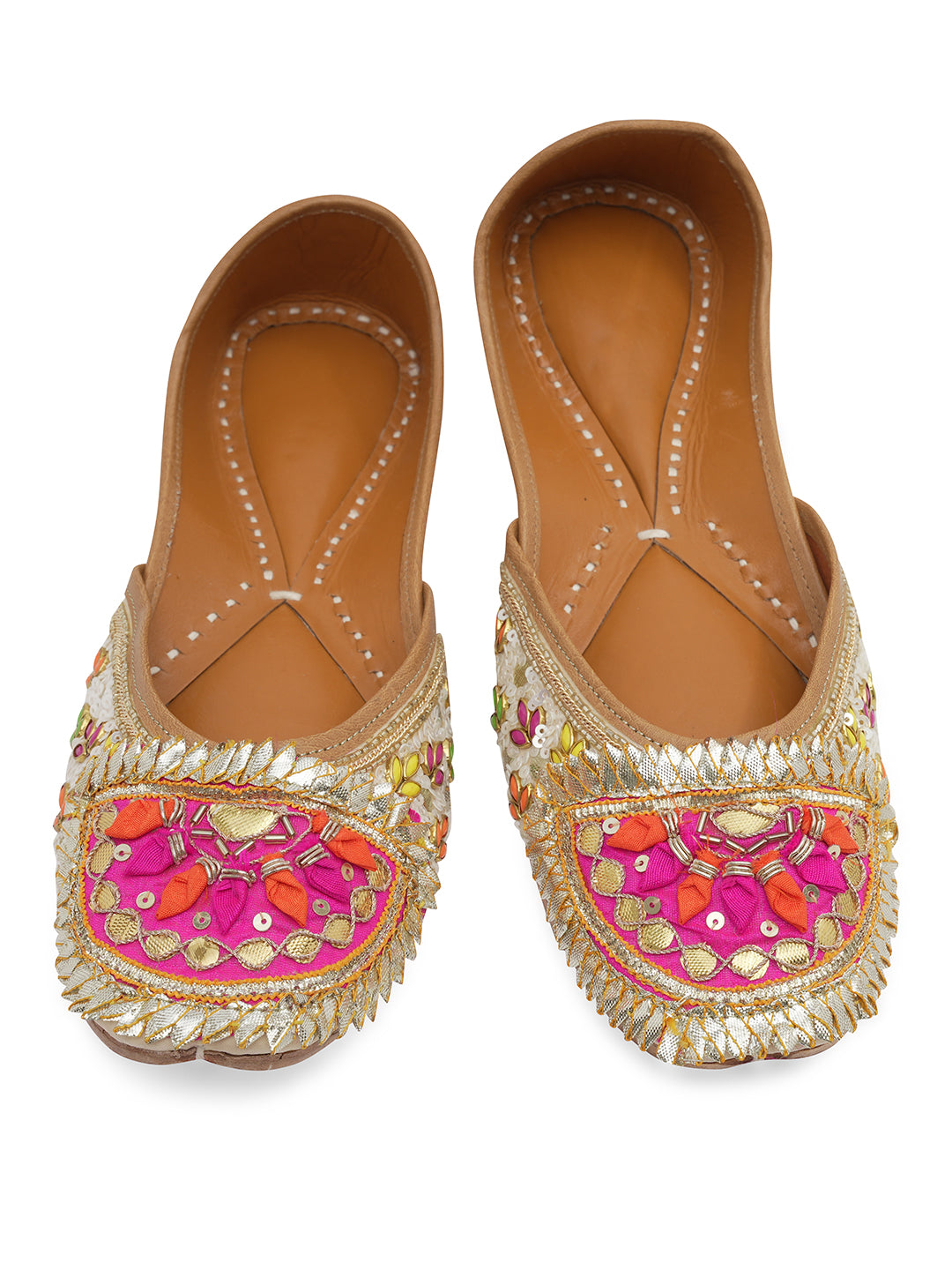 NR By Nidhi Rathi Women embroidered Mojaris Flats