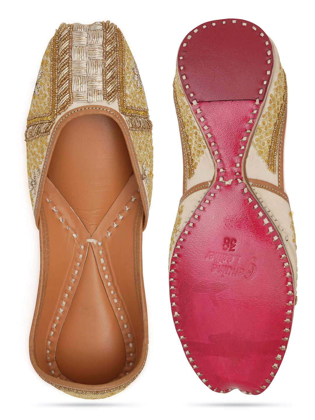 NR By Nidhi Rathi Women embroidered Mojaris Flats