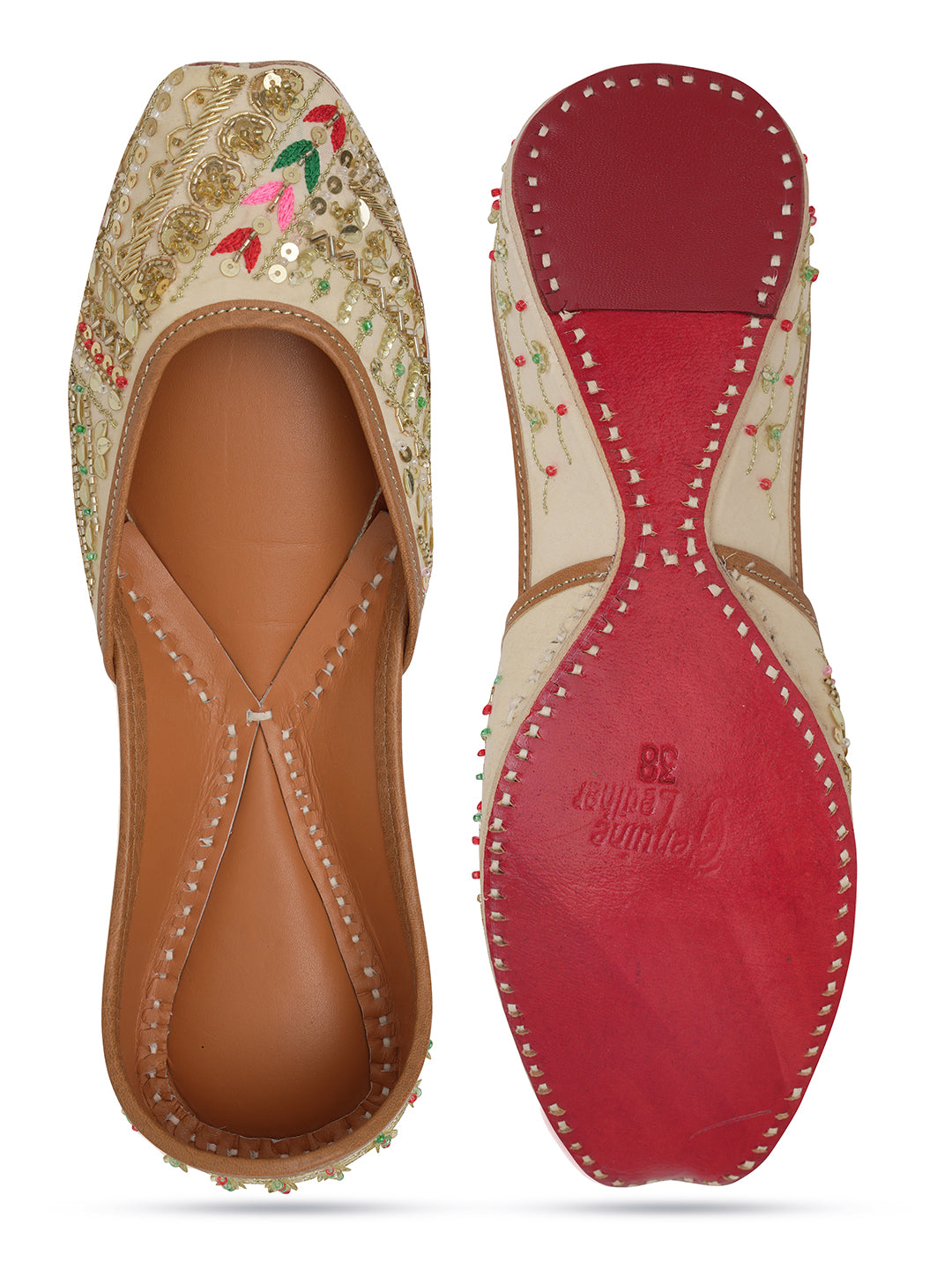 NR By Nidhi Rathi Women embroidered Mojaris Flats