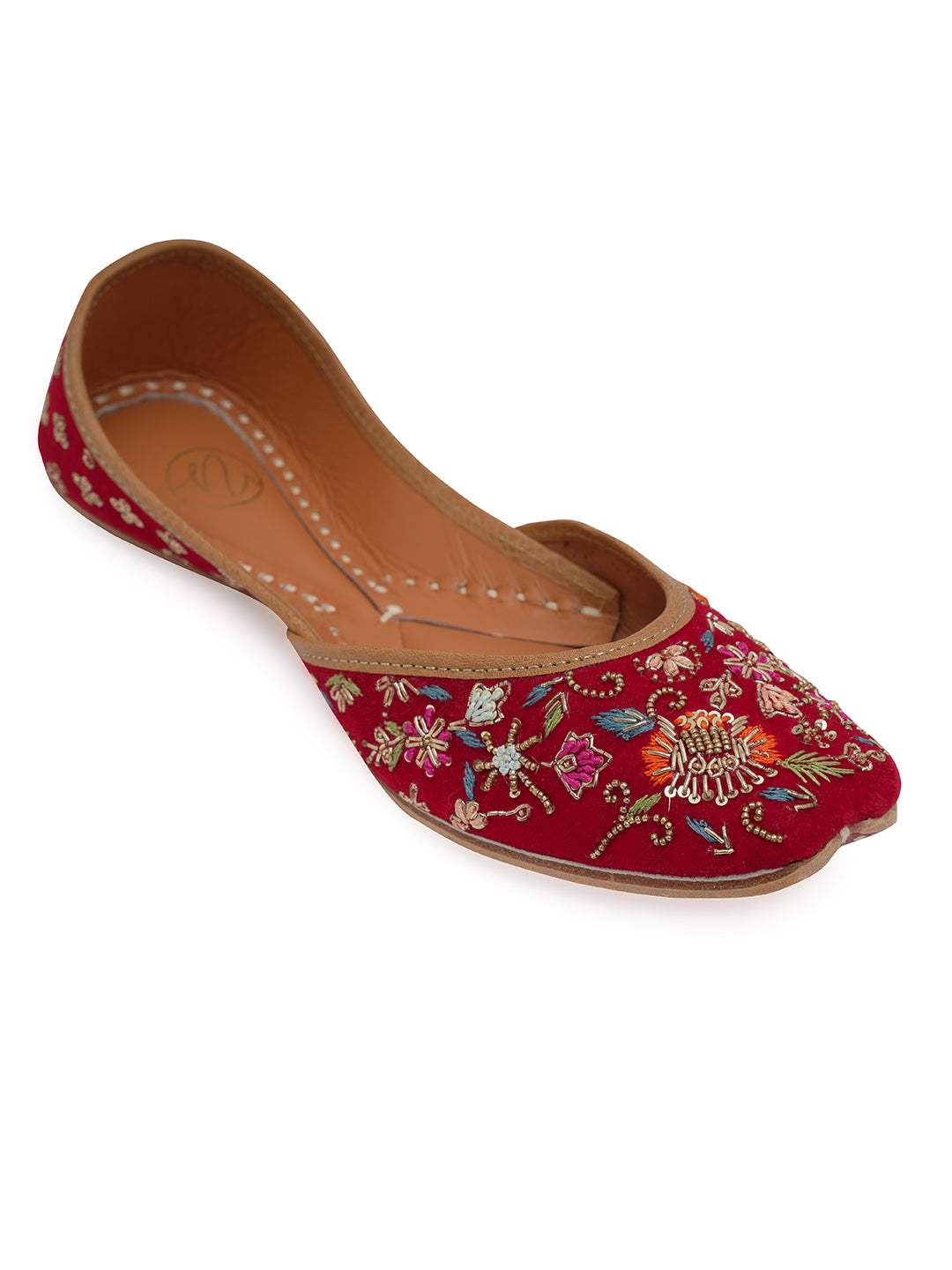 NR By Nidhi Rathi Women embroidered Mojaris Flats