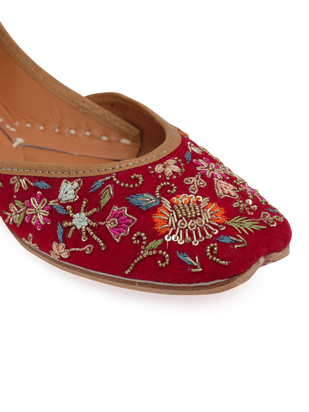 NR By Nidhi Rathi Women embroidered Mojaris Flats