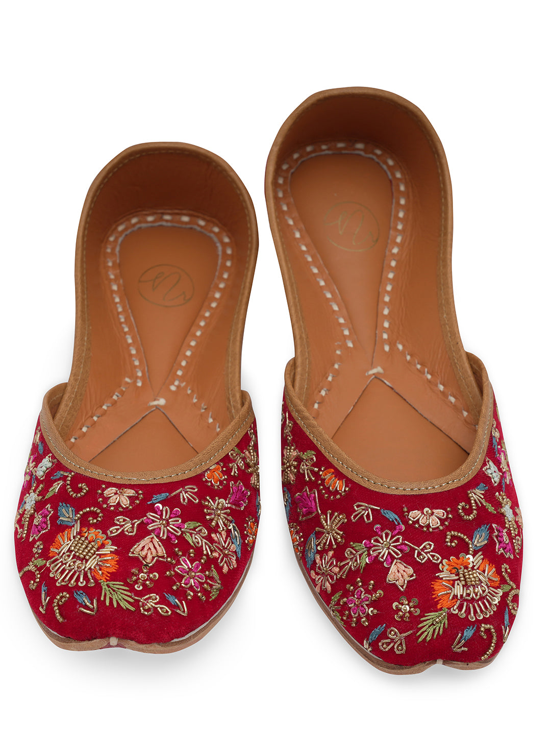 NR By Nidhi Rathi Women embroidered Mojaris Flats