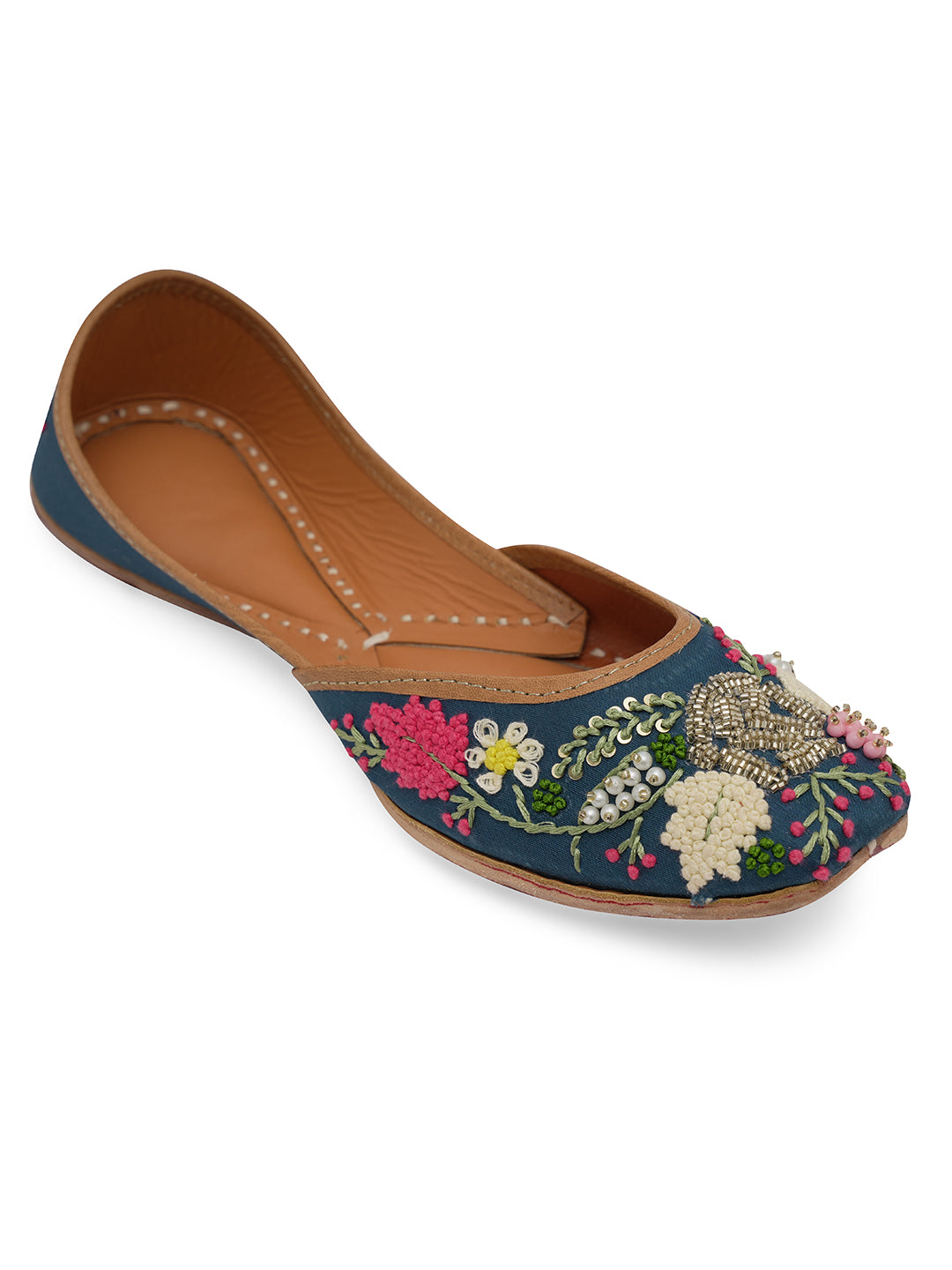 NR By Nidhi Rathi Women embroidered Mojaris Flats