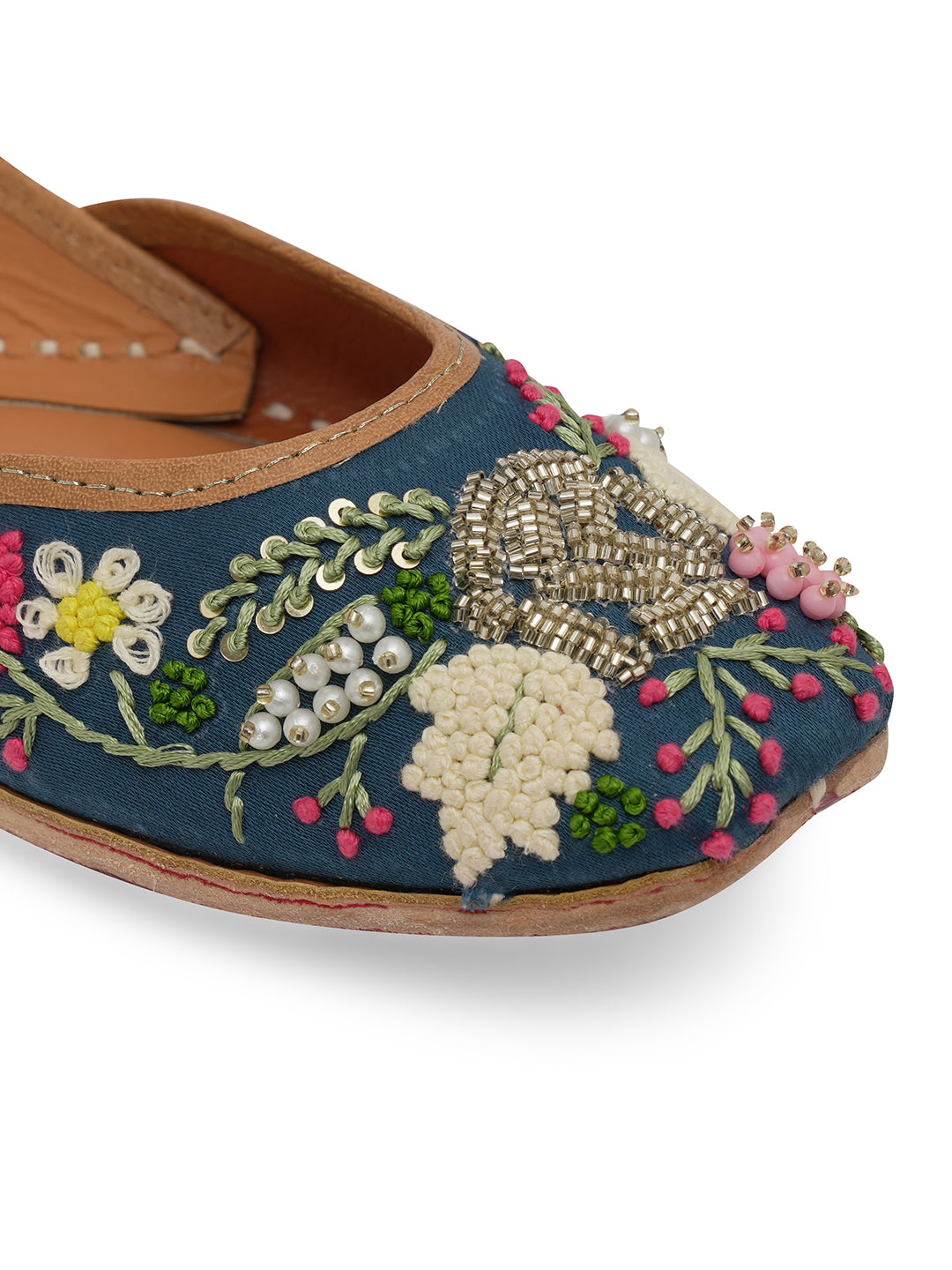 NR By Nidhi Rathi Women embroidered Mojaris Flats