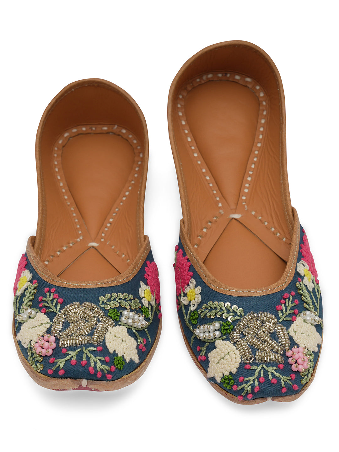 NR By Nidhi Rathi Women embroidered Mojaris Flats