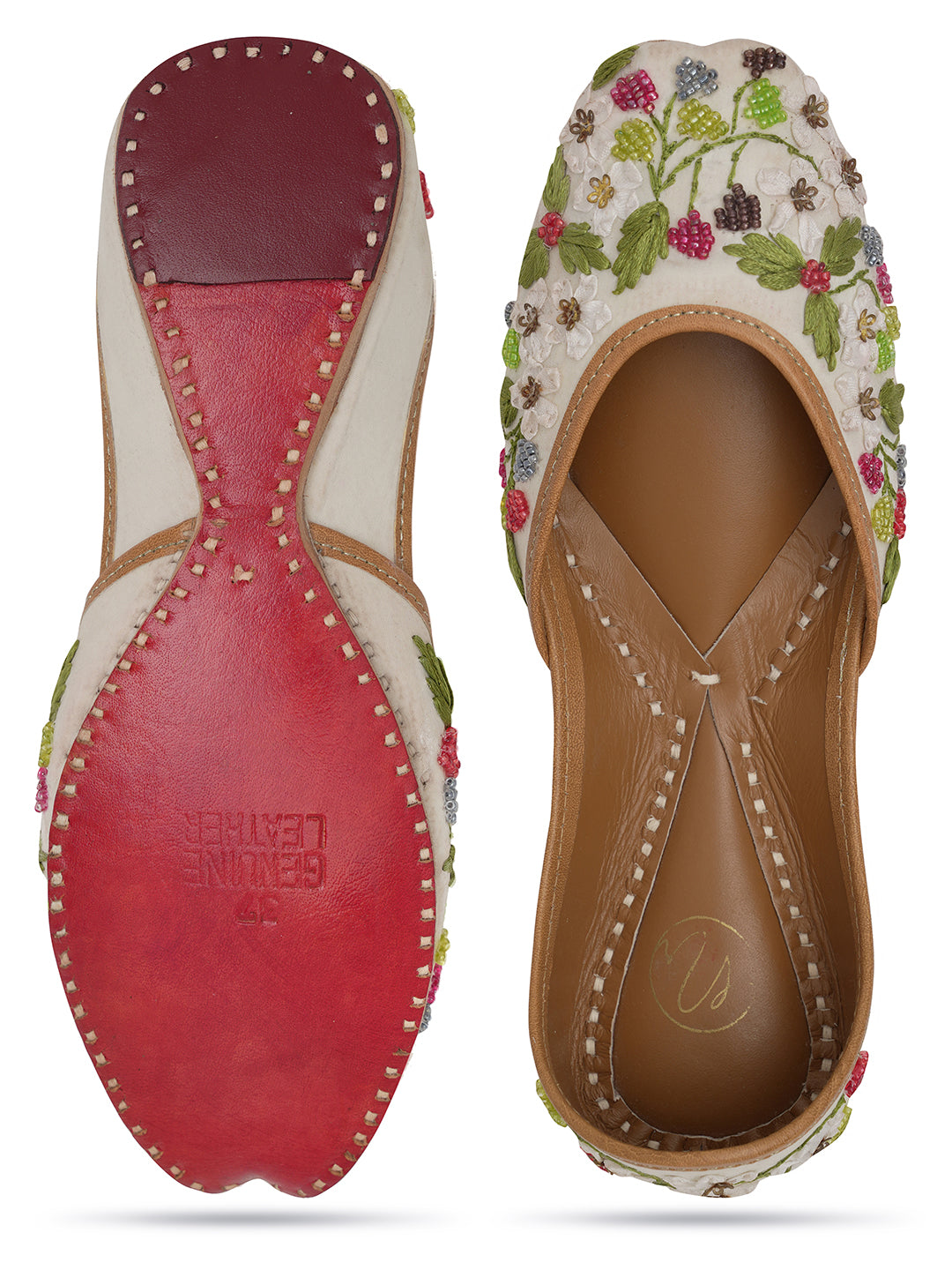 NR By Nidhi Rathi Women embroidered Mojaris Flats