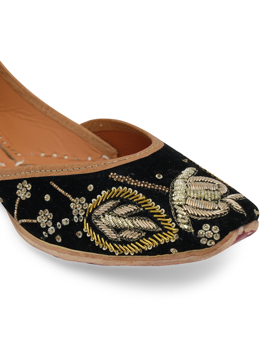 NR By Nidhi Rathi Women embroidered Mojaris Flats