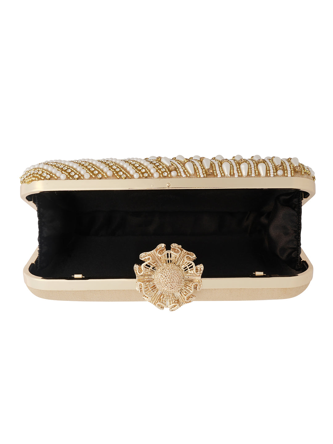 Pearl Embroidered Clutch Bag