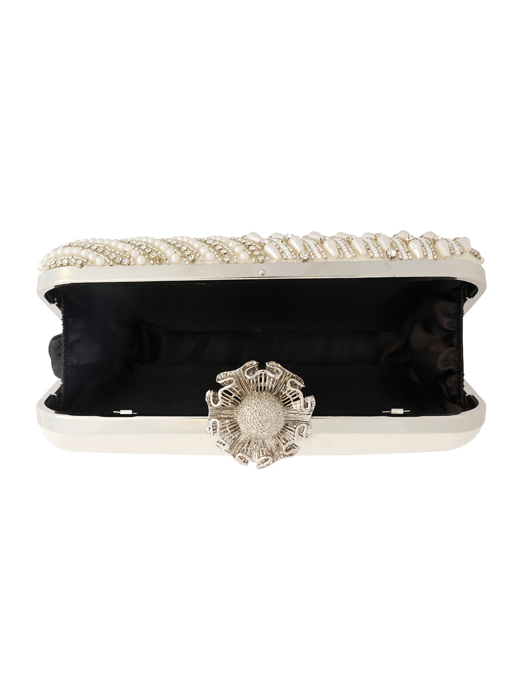 Pearl Embroidered Clutch Bag