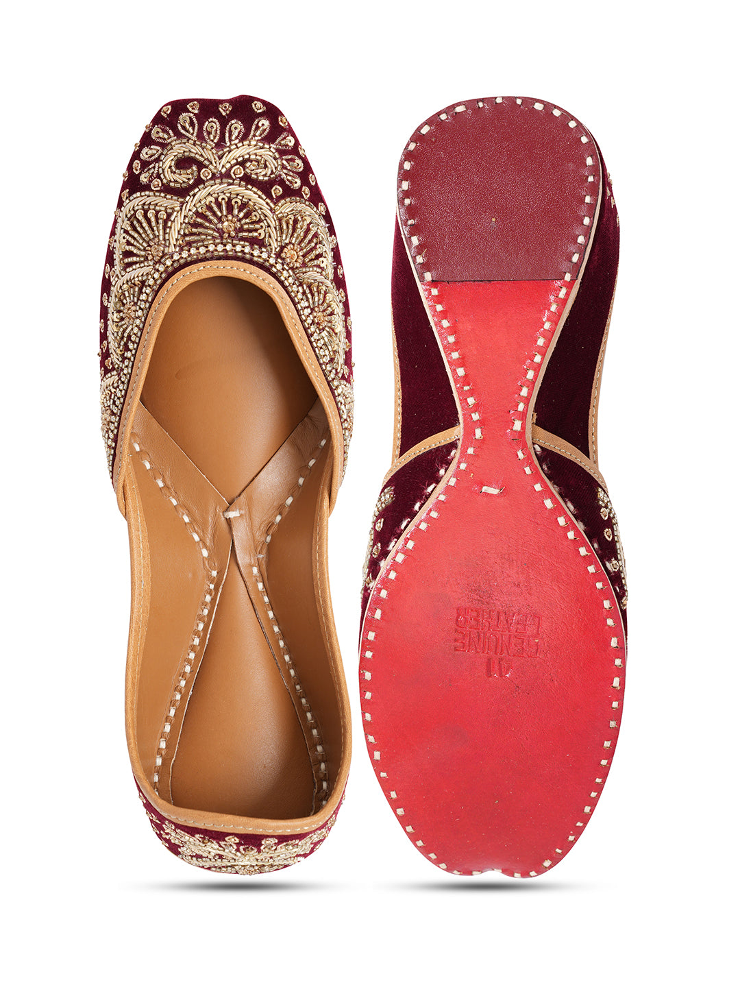 NR By Nidhi Rathi Women Embroidered Mojaris Flats