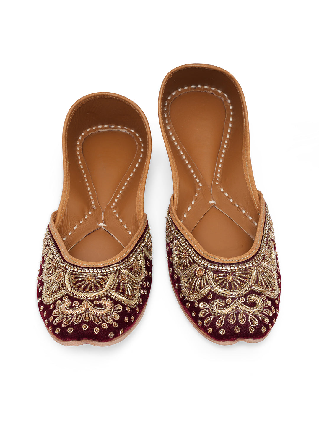 NR By Nidhi Rathi Women Embroidered Mojaris Flats