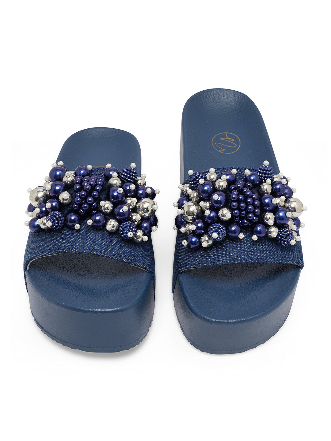 Nacre Navy Blue Wedges