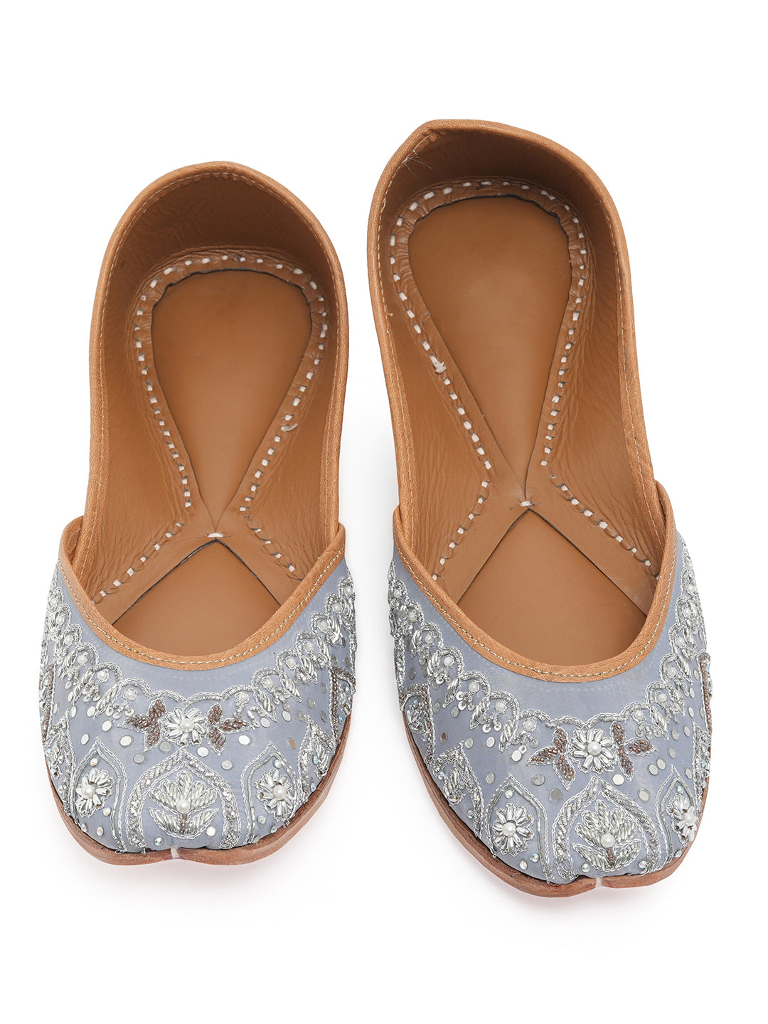 NR By Nidhi Rathi Women Embroidered Mojaris Flats