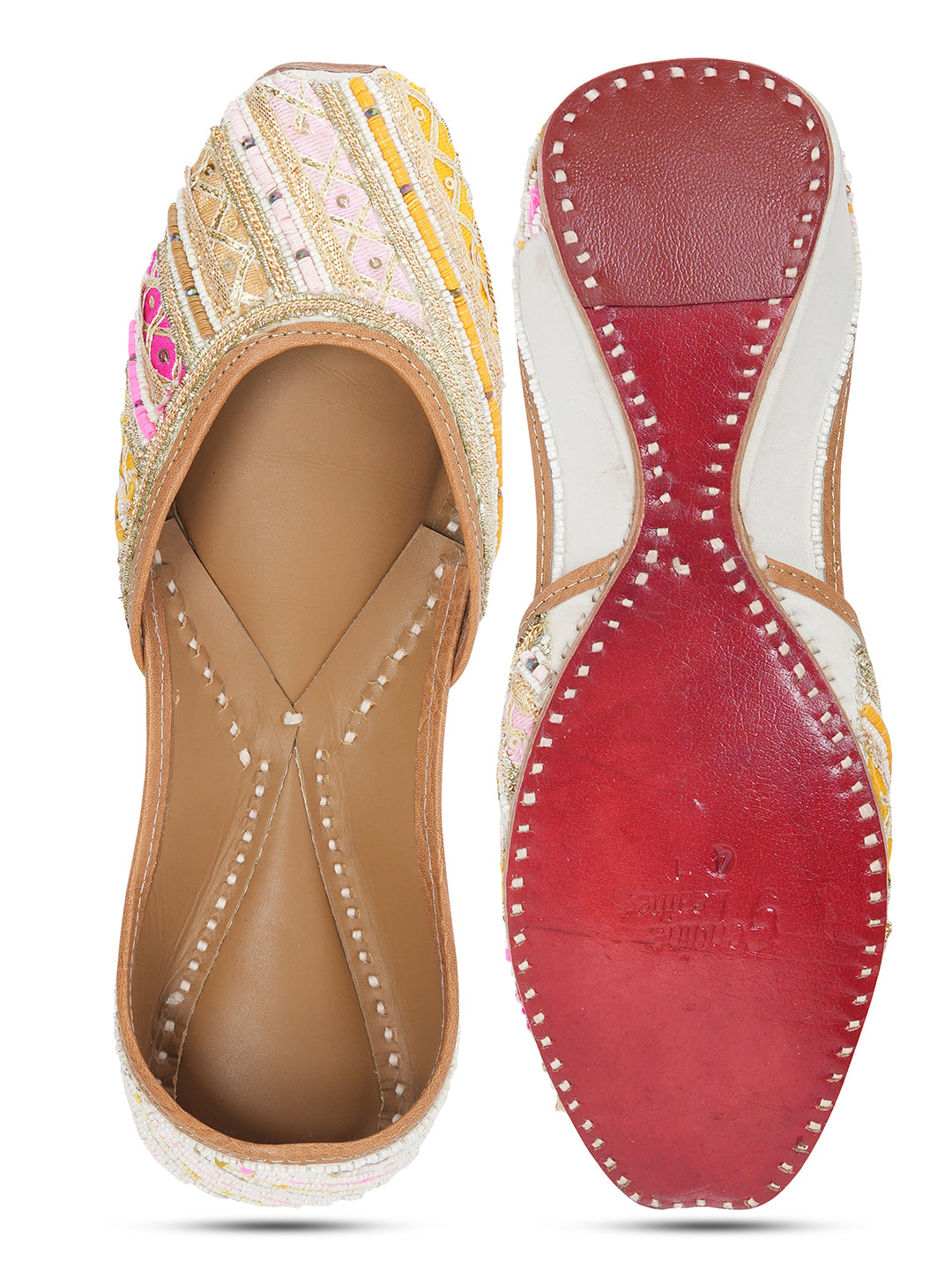 NR By Nidhi Rathi Women Embroidered Mojaris Flats