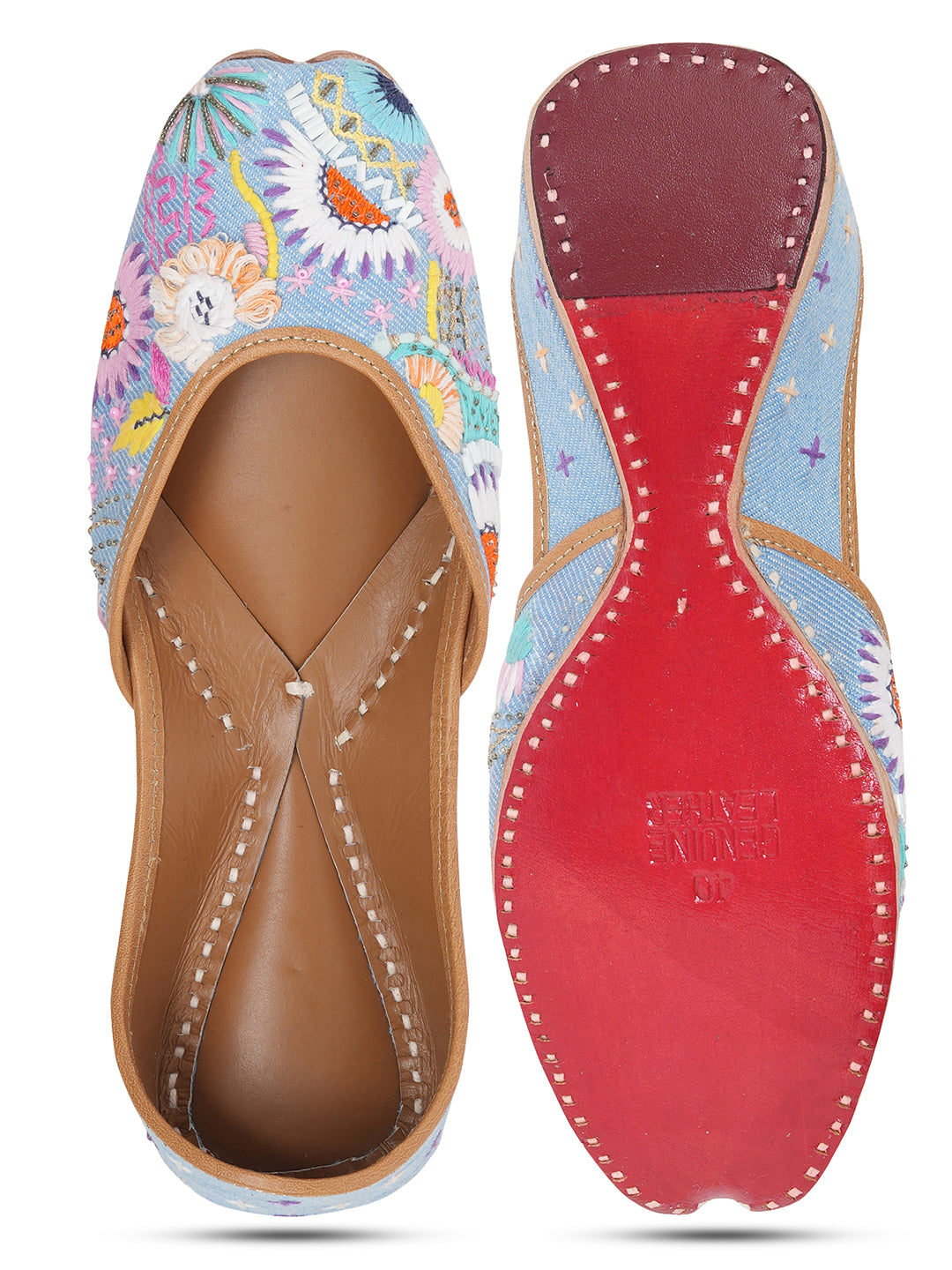 NR By Nidhi Rathi Women Embroidered Mojaris Flats