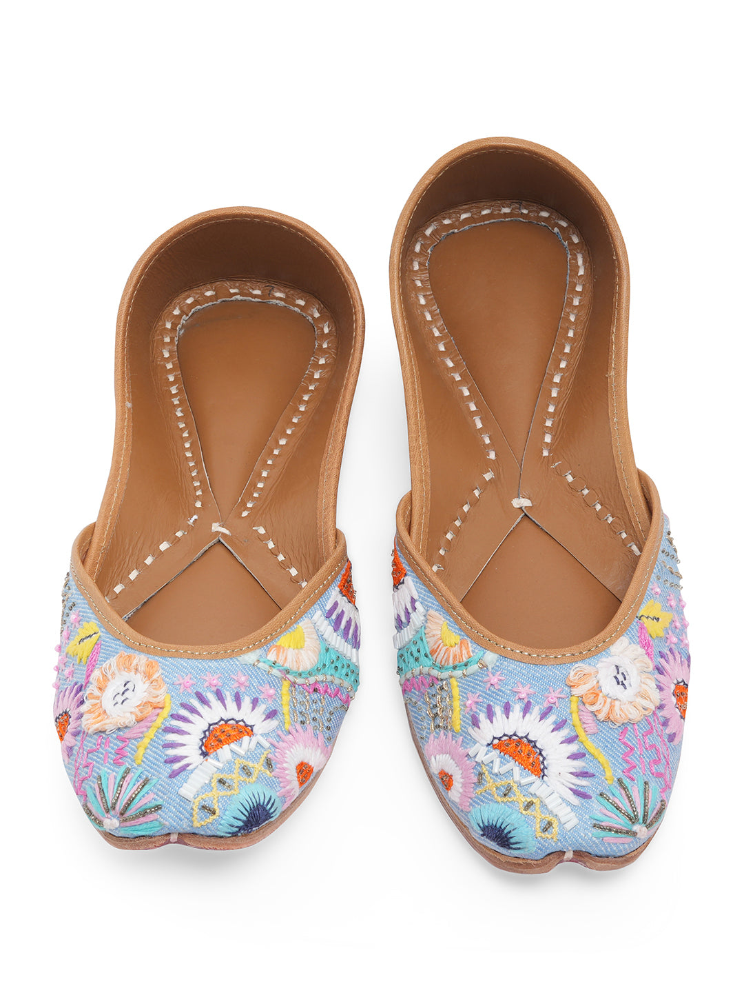 NR By Nidhi Rathi Women Embroidered Mojaris Flats