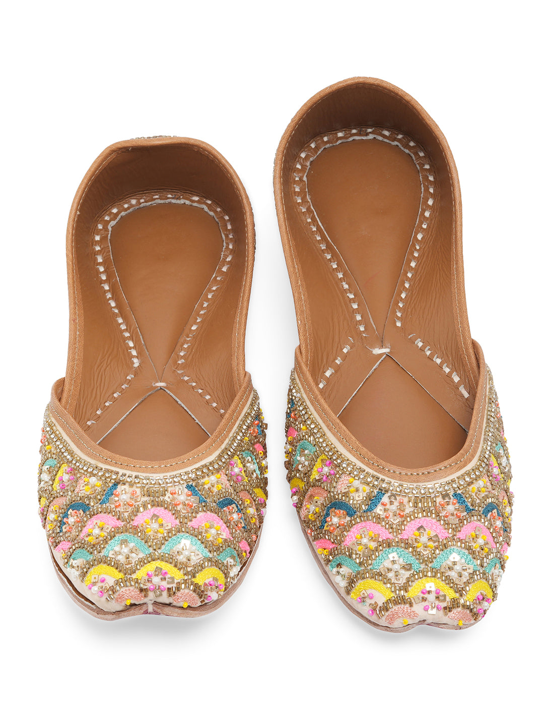 NR By Nidhi Rathi Women Embroidered Mojaris Flats