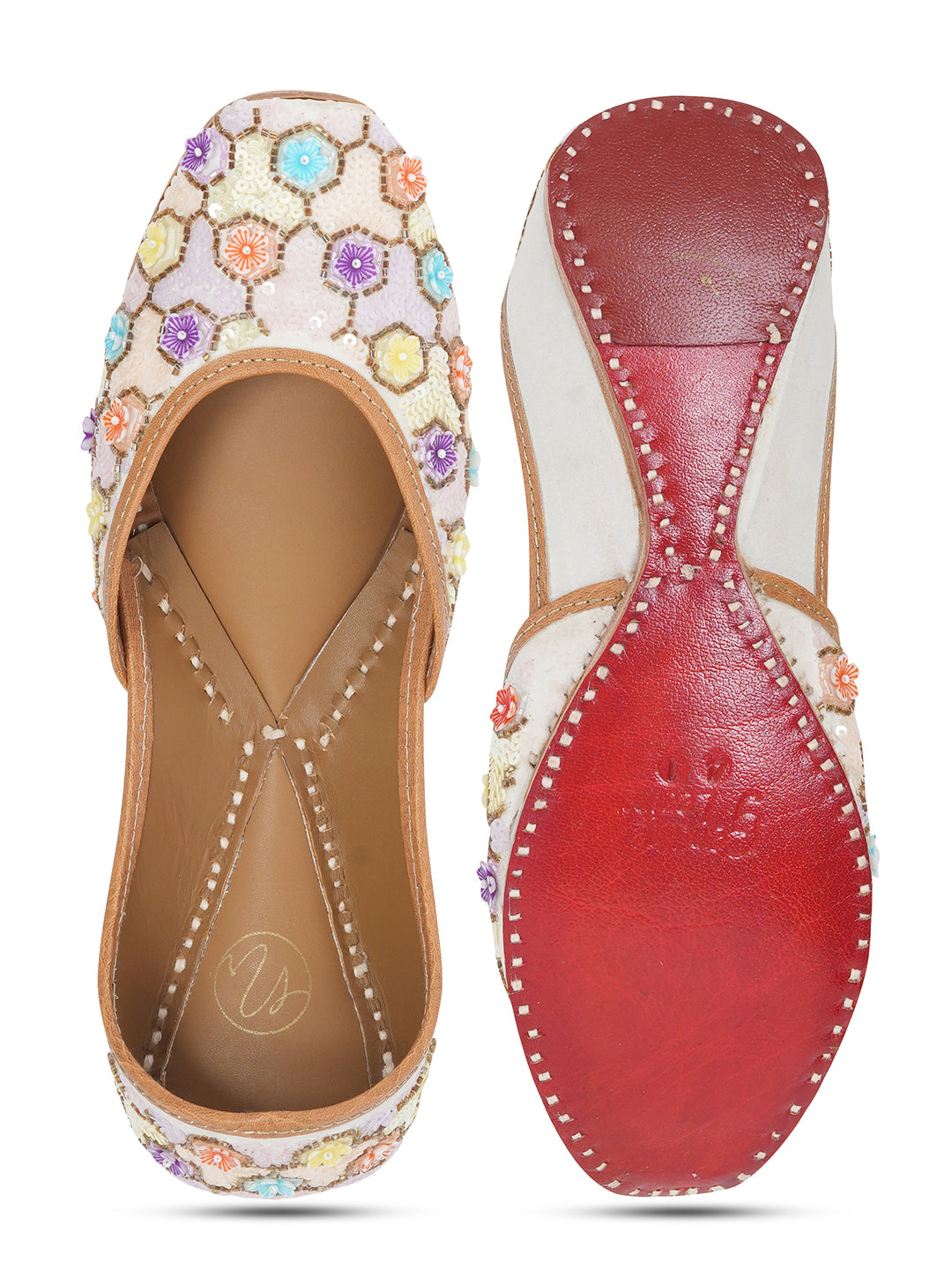 NR By Nidhi Rathi Women Embroidered Mojaris Flats