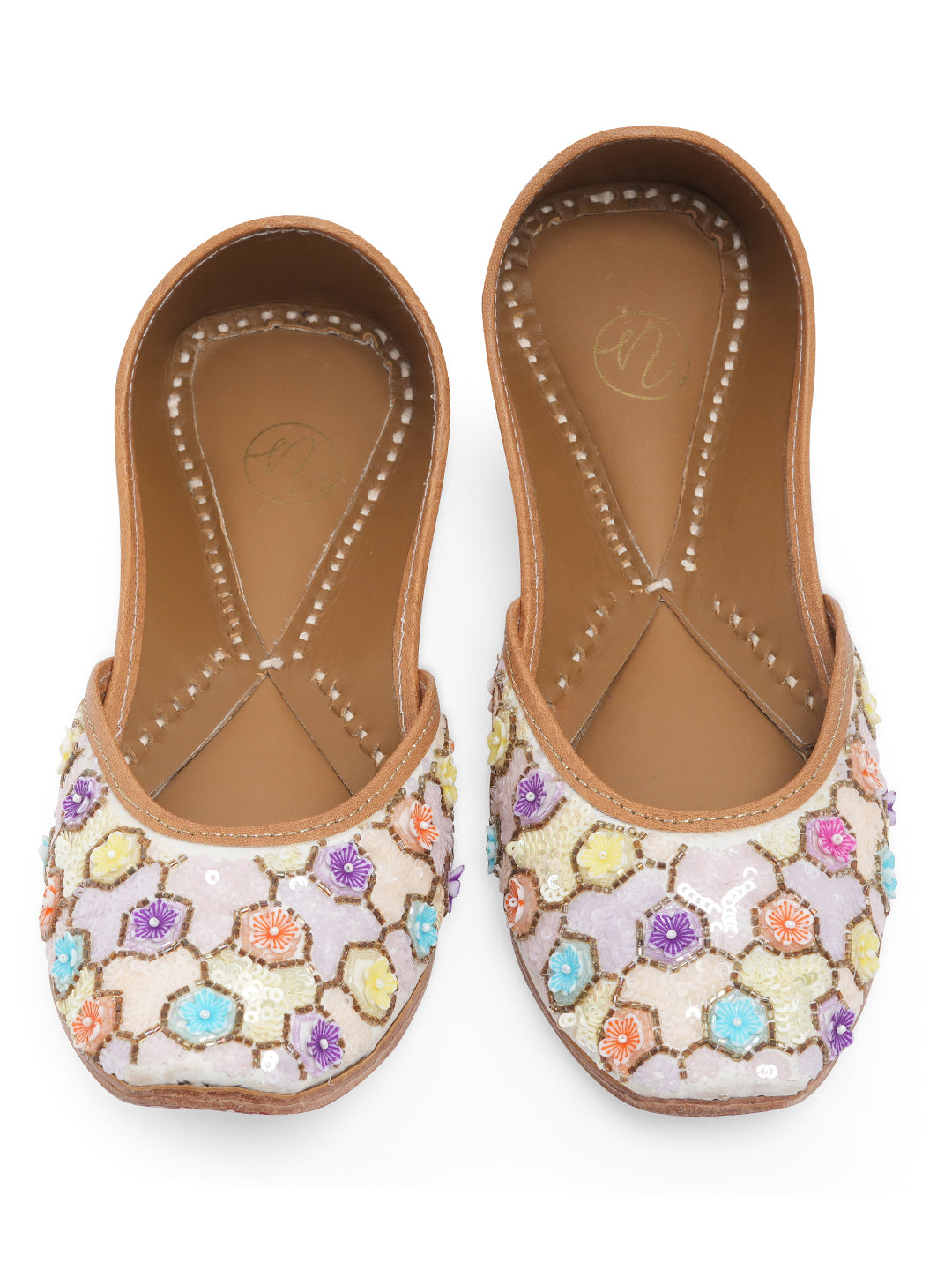 NR By Nidhi Rathi Women Embroidered Mojaris Flats