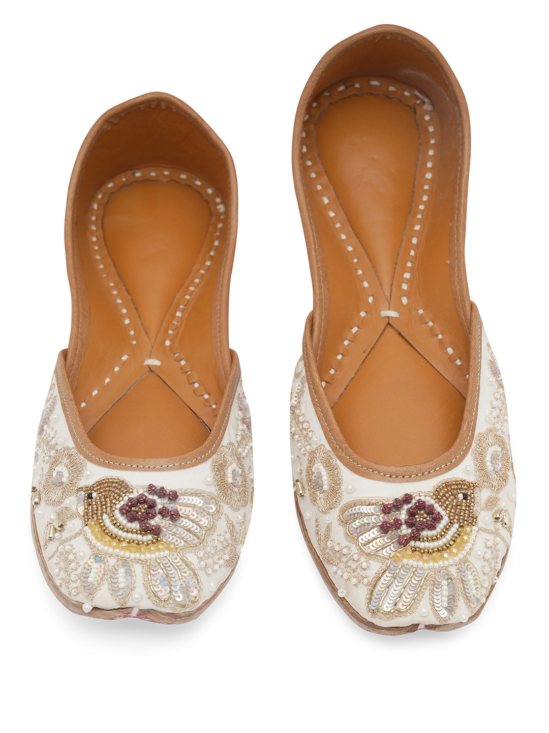 NR By Nidhi Rathi Women embroidered Mojaris Flats