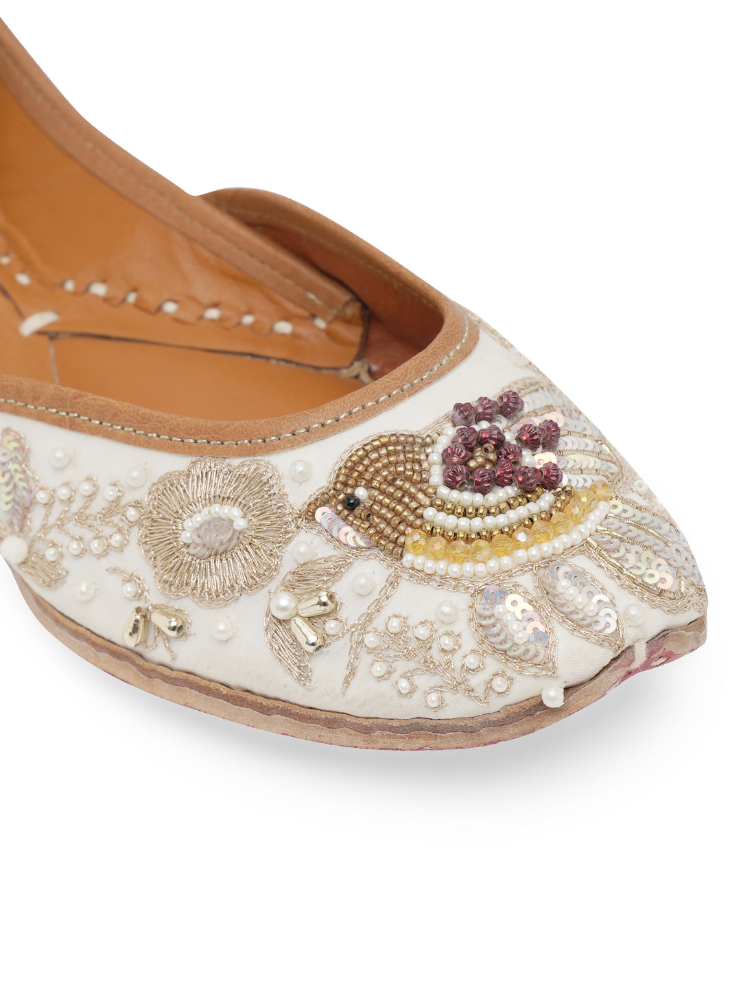 NR By Nidhi Rathi Women embroidered Mojaris Flats