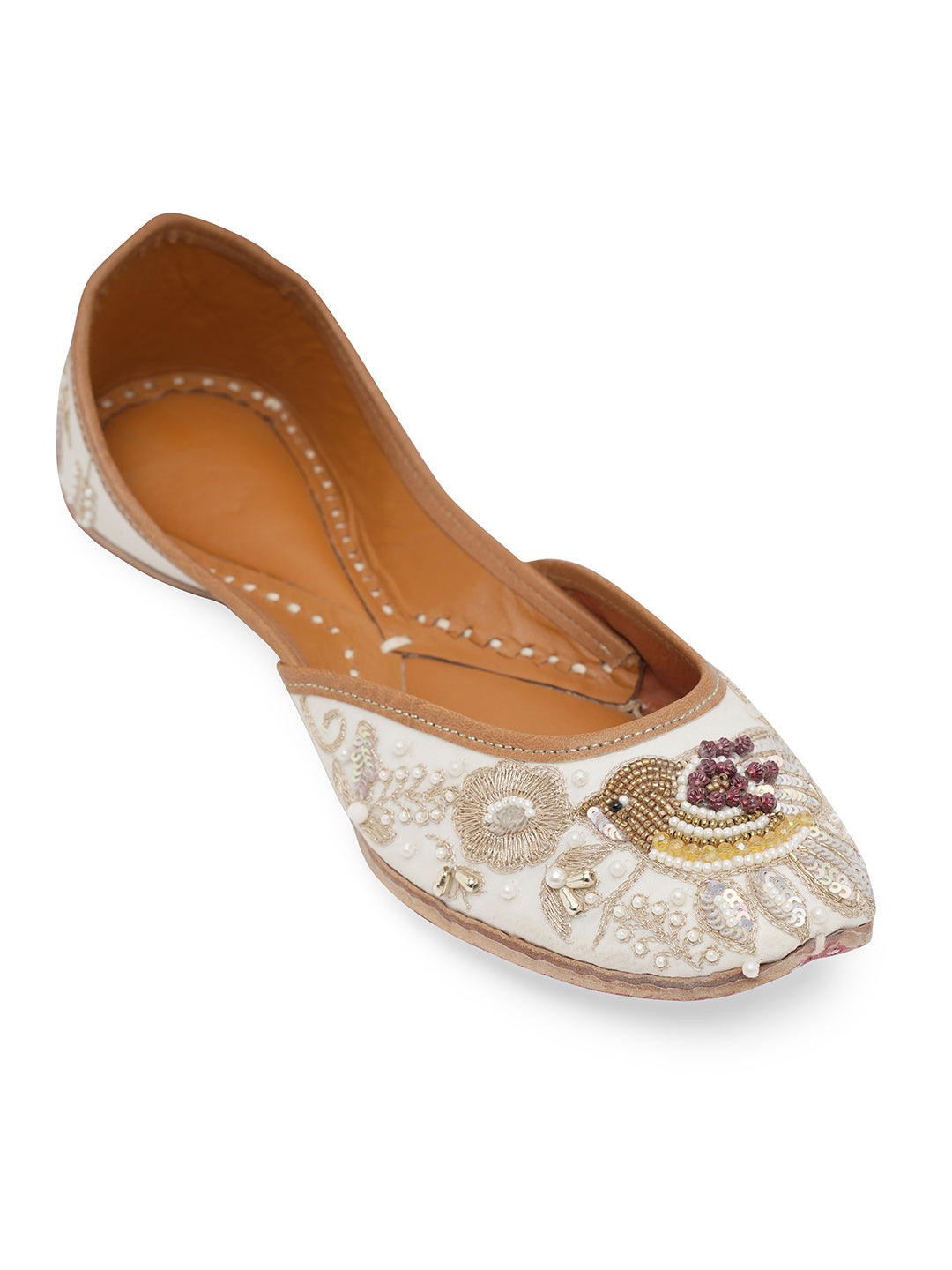 NR By Nidhi Rathi Women embroidered Mojaris Flats