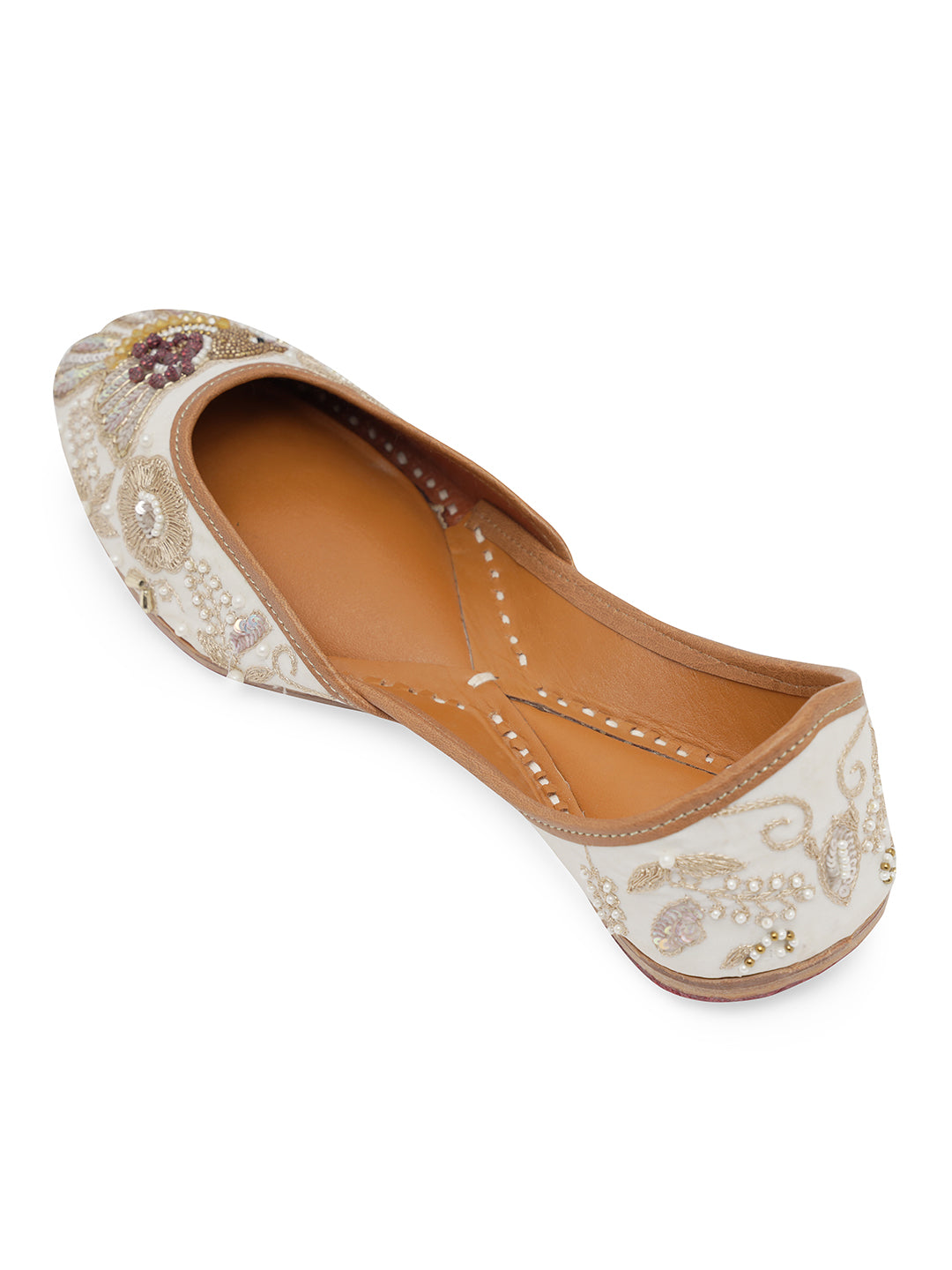 NR By Nidhi Rathi Women embroidered Mojaris Flats