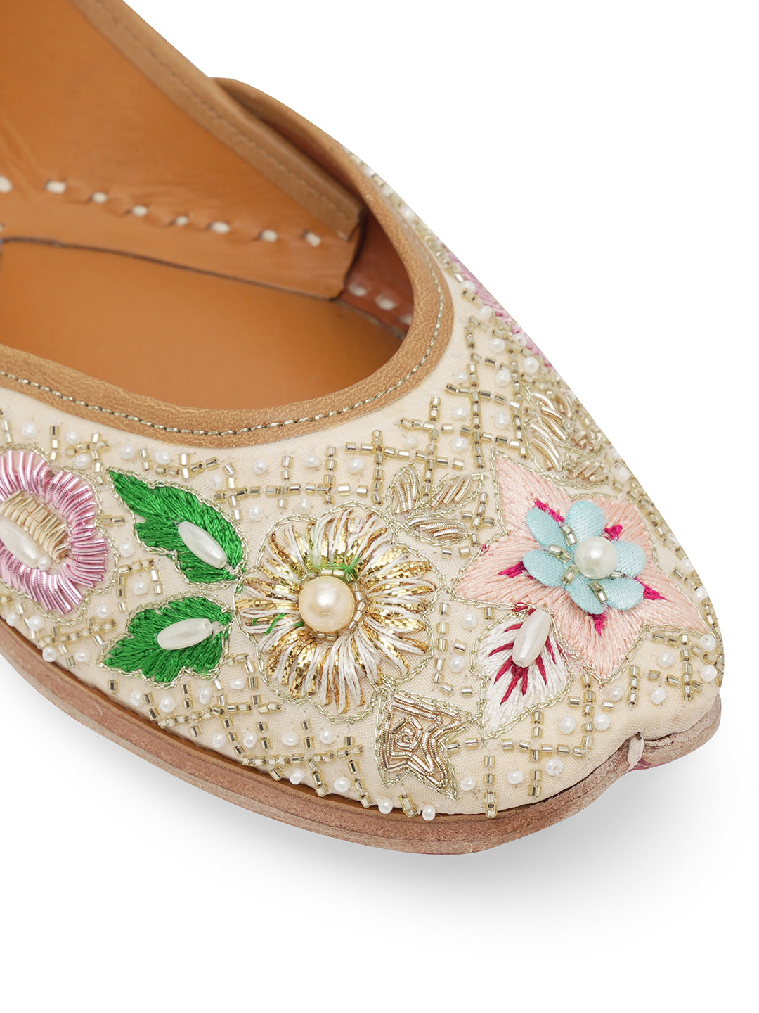 NR By Nidhi Rathi Women embroidered Mojaris Flats