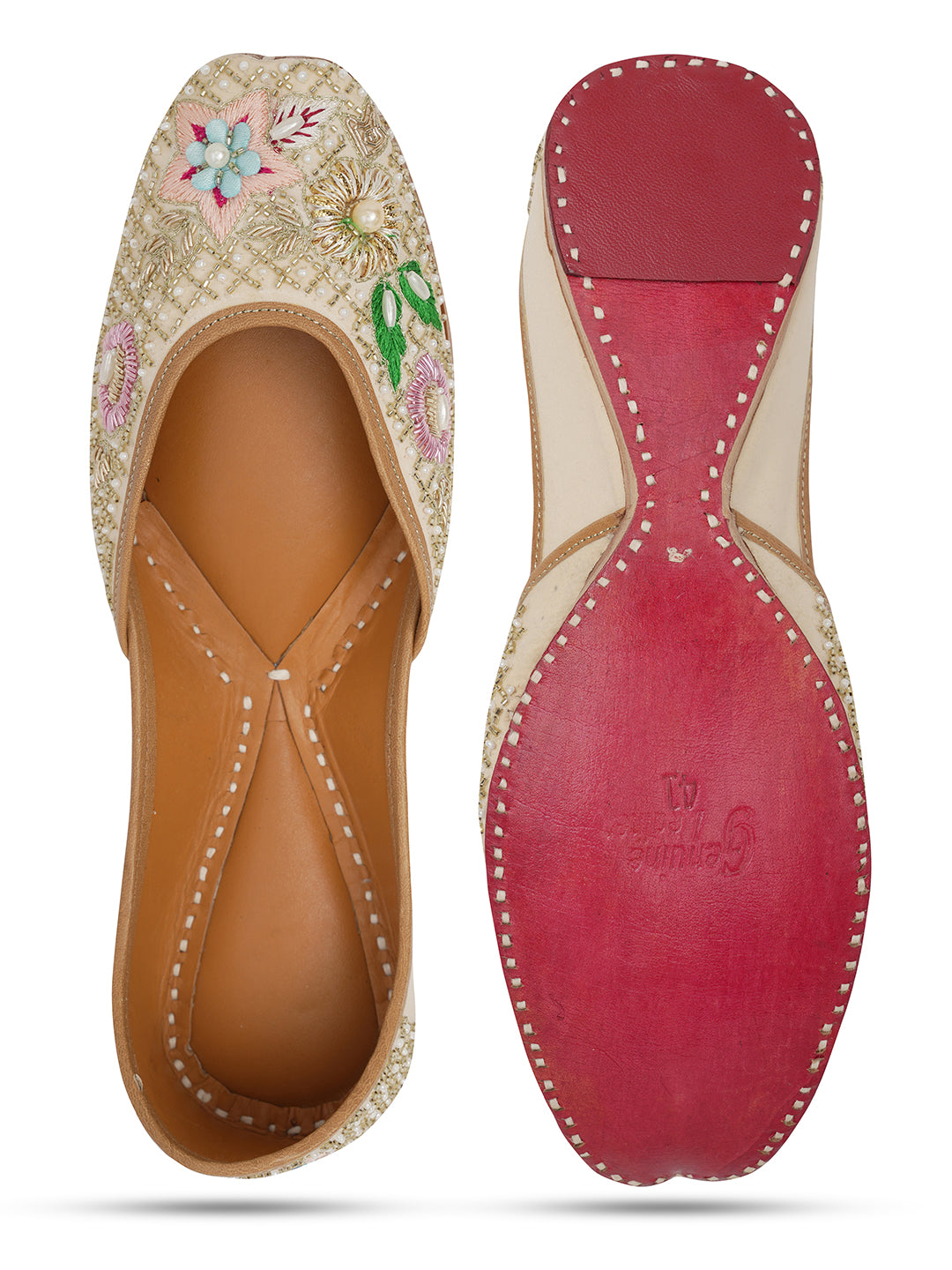 NR By Nidhi Rathi Women embroidered Mojaris Flats