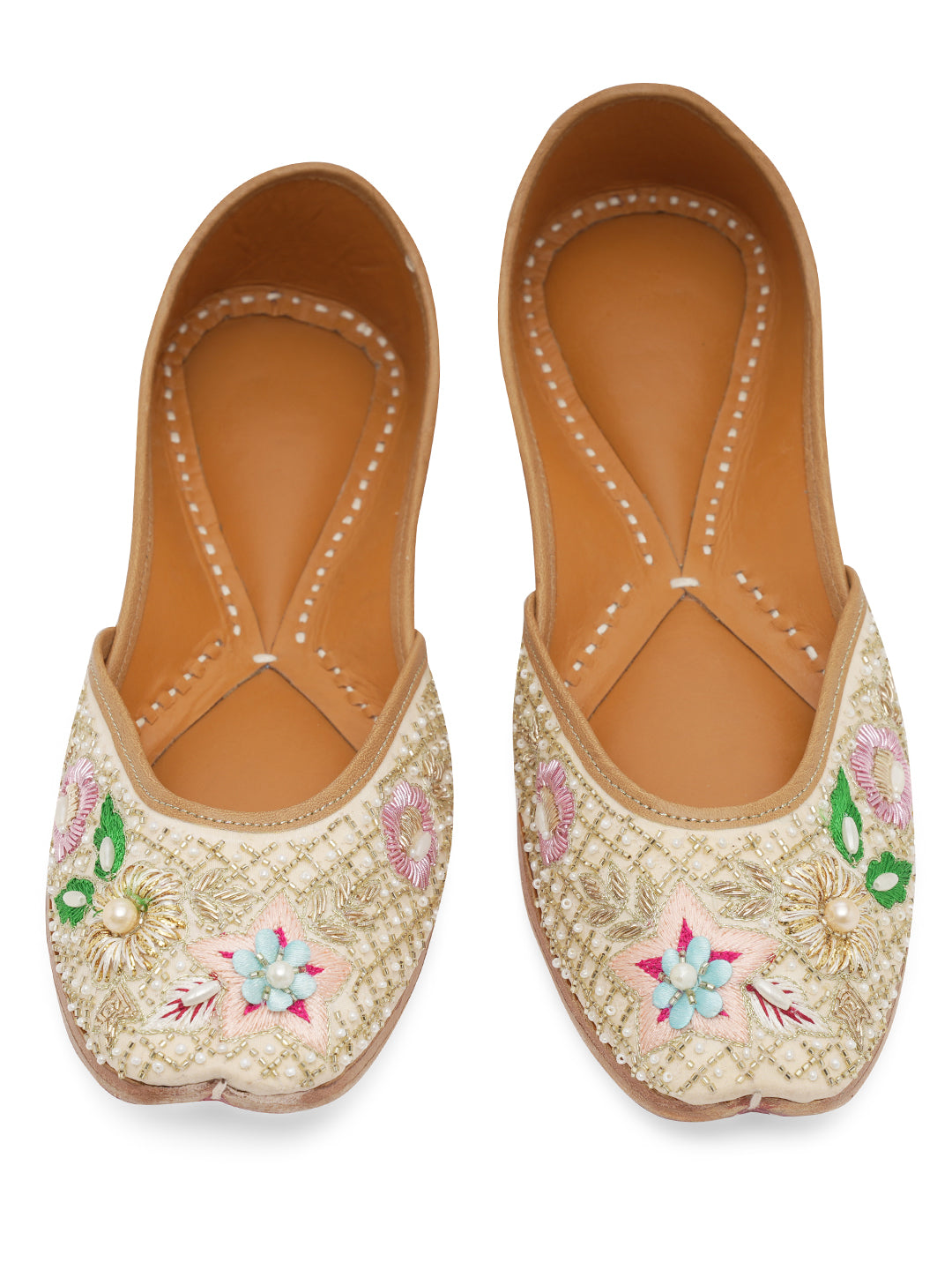 NR By Nidhi Rathi Women embroidered Mojaris Flats