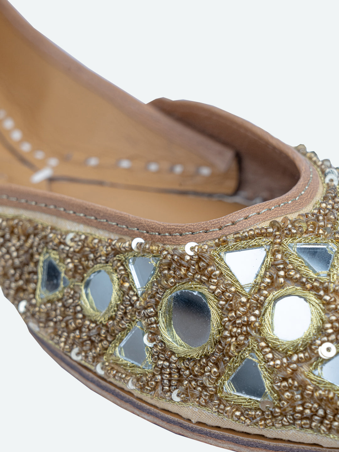 NR By Nidhi Rathi Women Gold-Toned Ballerinas Flats