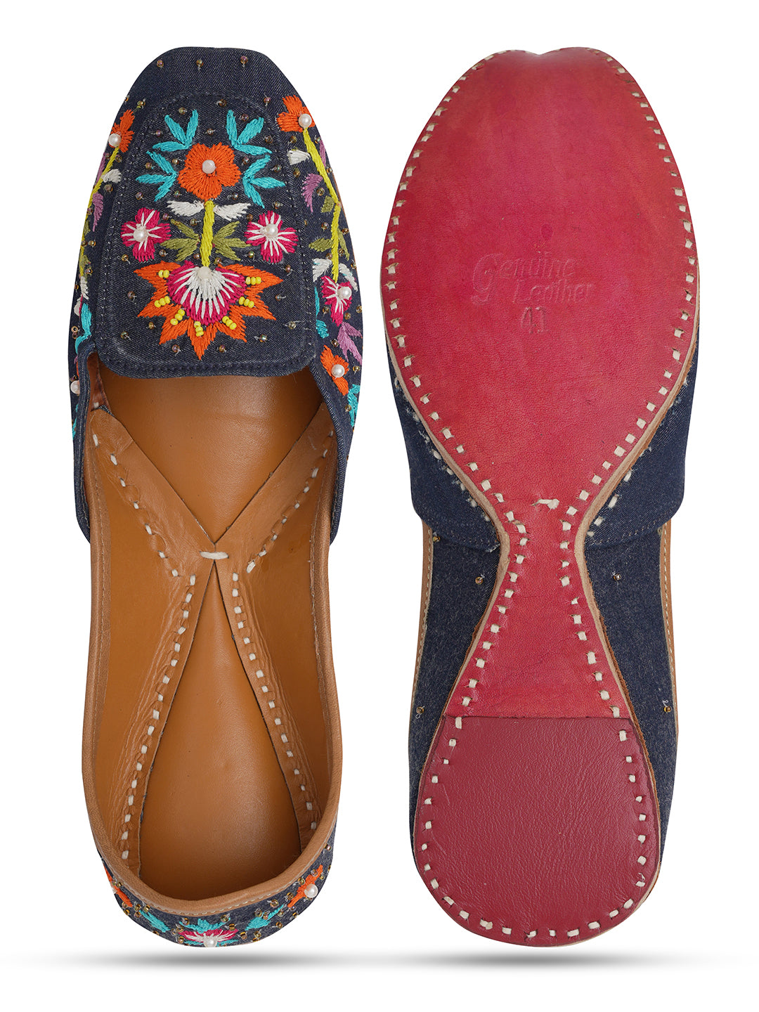 NR By Nidhi Rathi Women embroidered Mojaris Flats