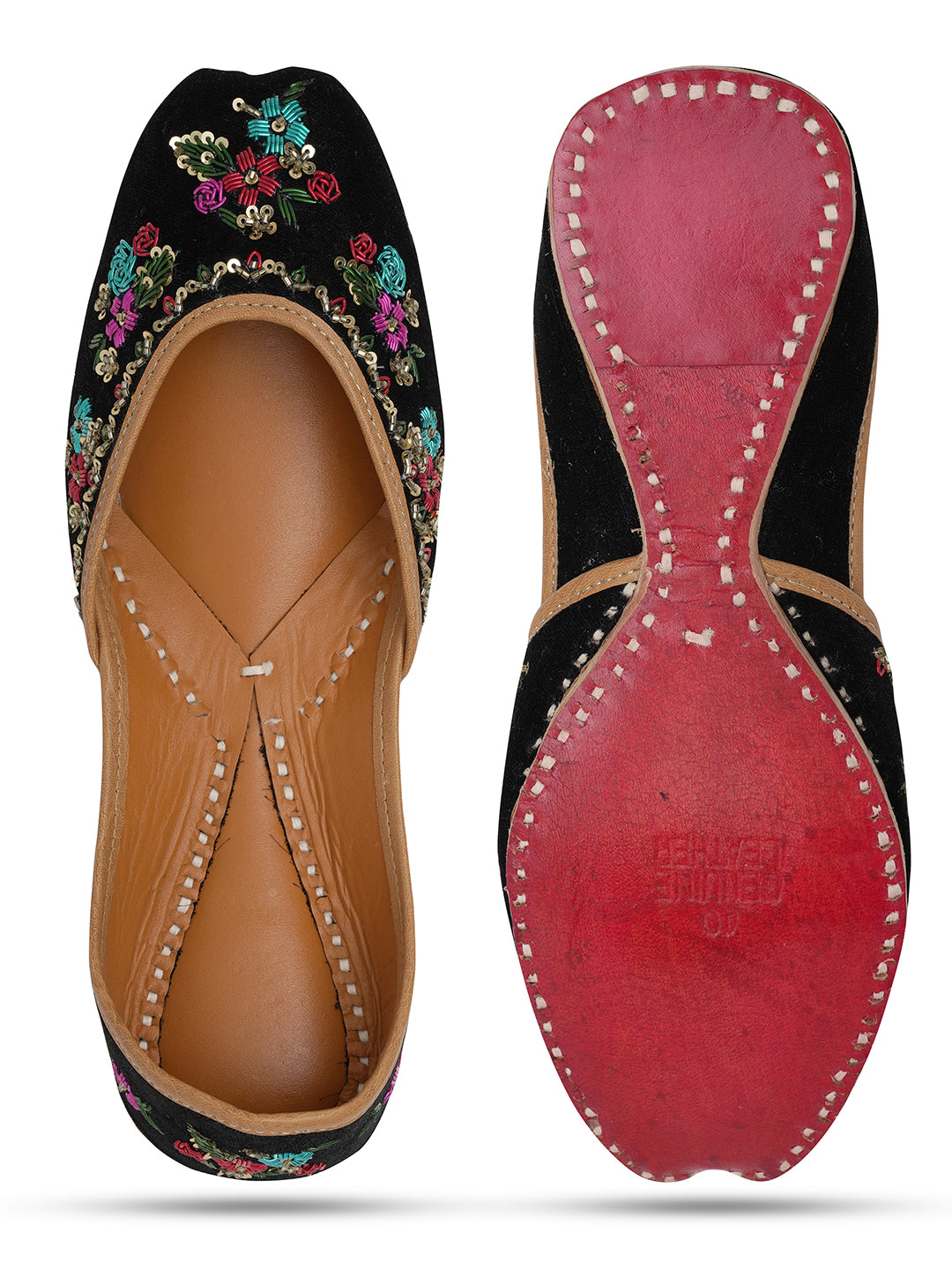 NR By Nidhi Rathi Women embroidered Mojaris Flats