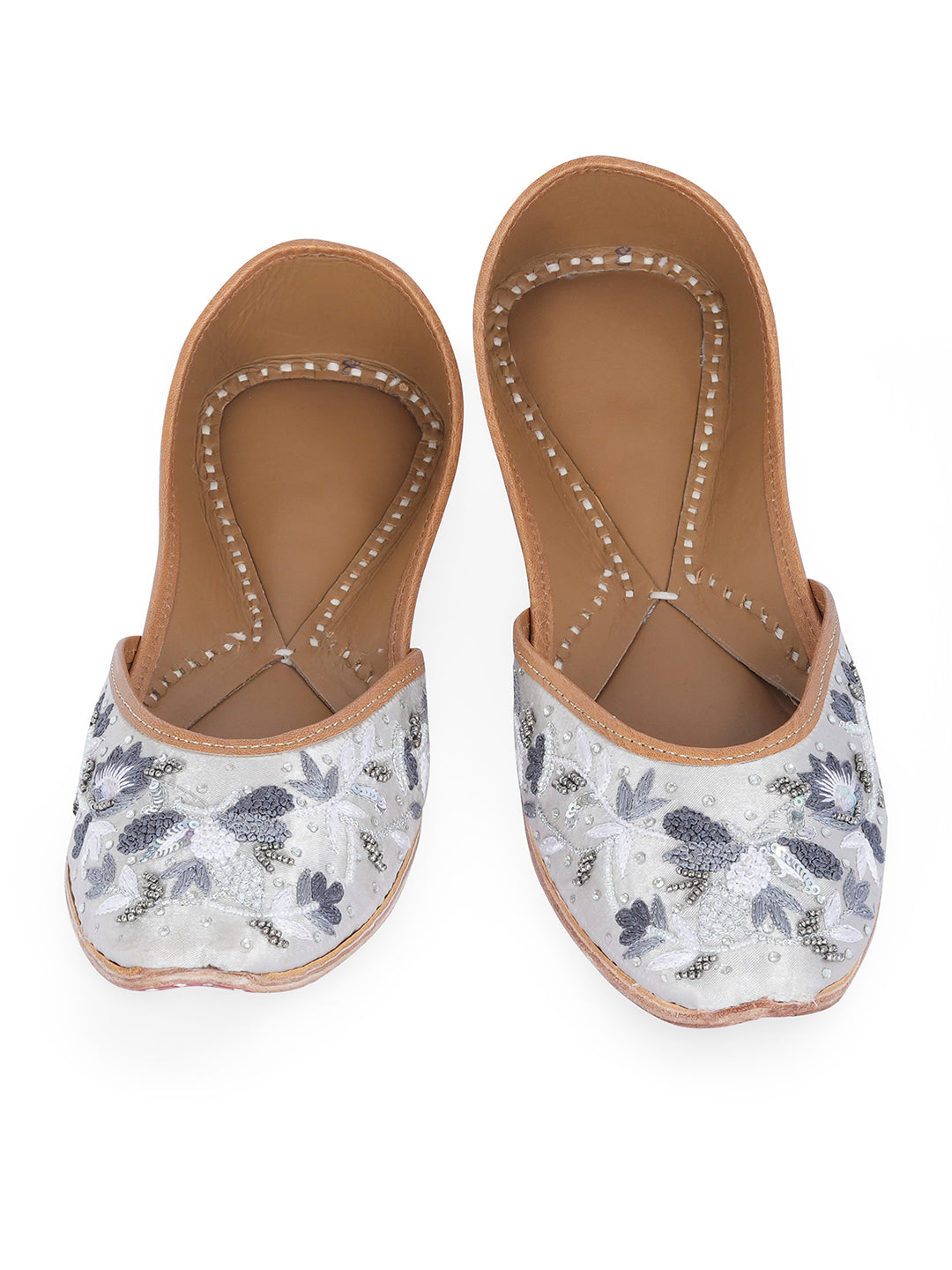 NR By Nidhi Rathi Women Embroidered Mojaris Flats