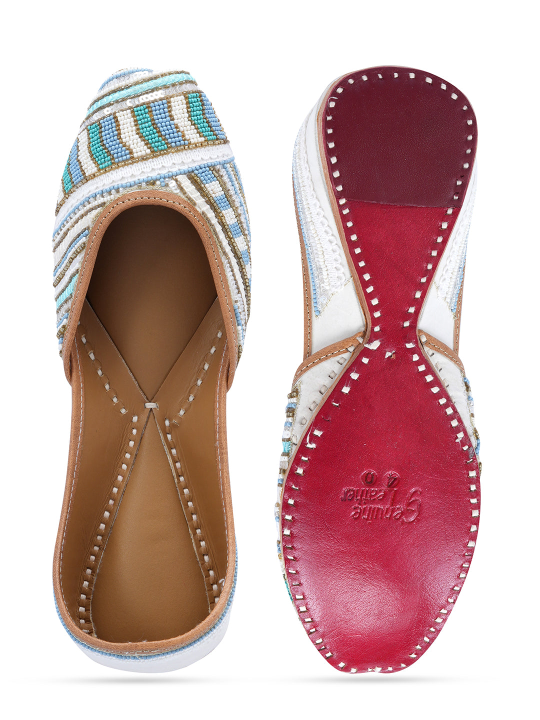 NR By Nidhi Rathi Women Embroidered Mojaris Flats